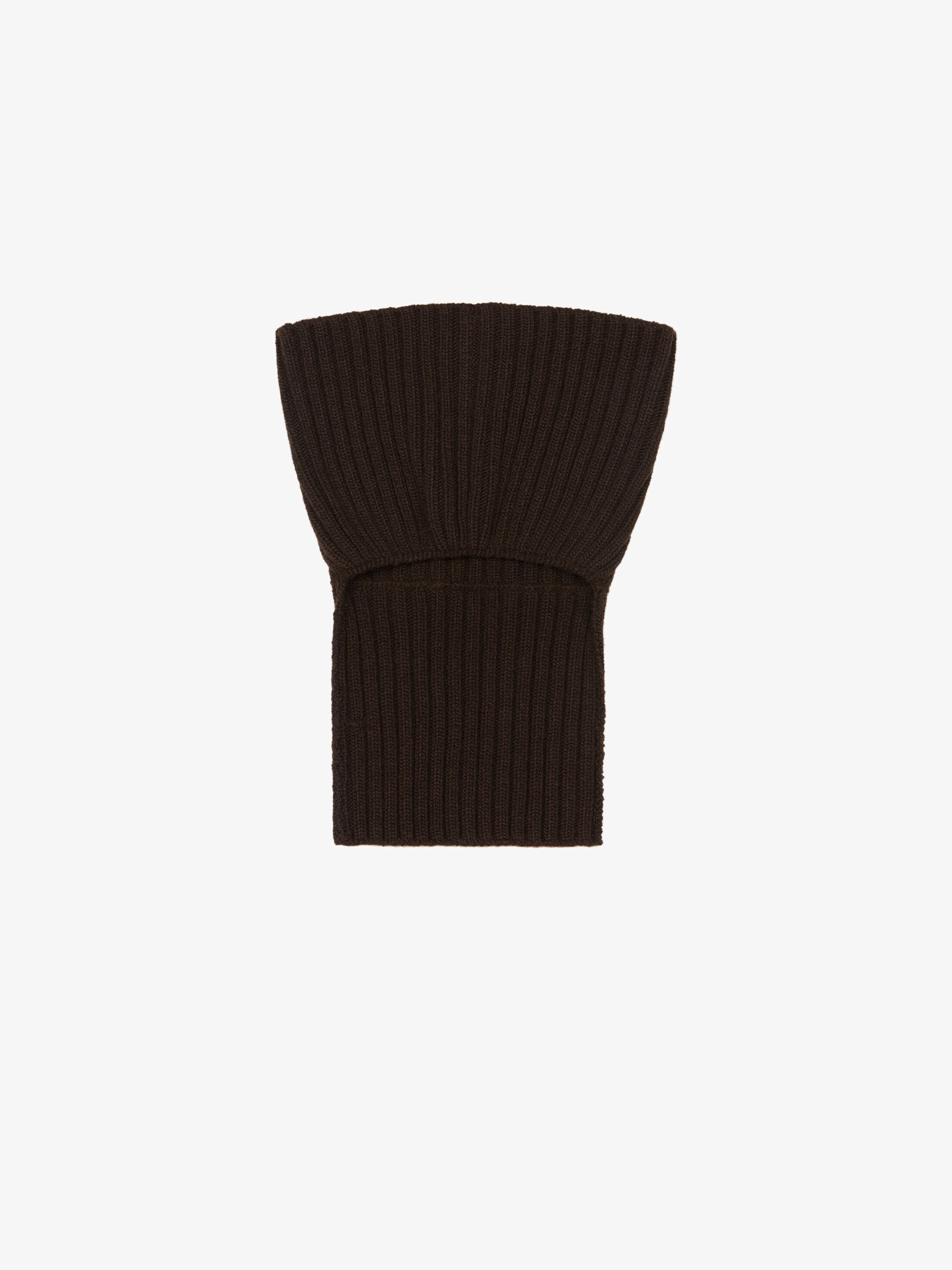 RIBBED-KNIT OPEN HOOD - 2