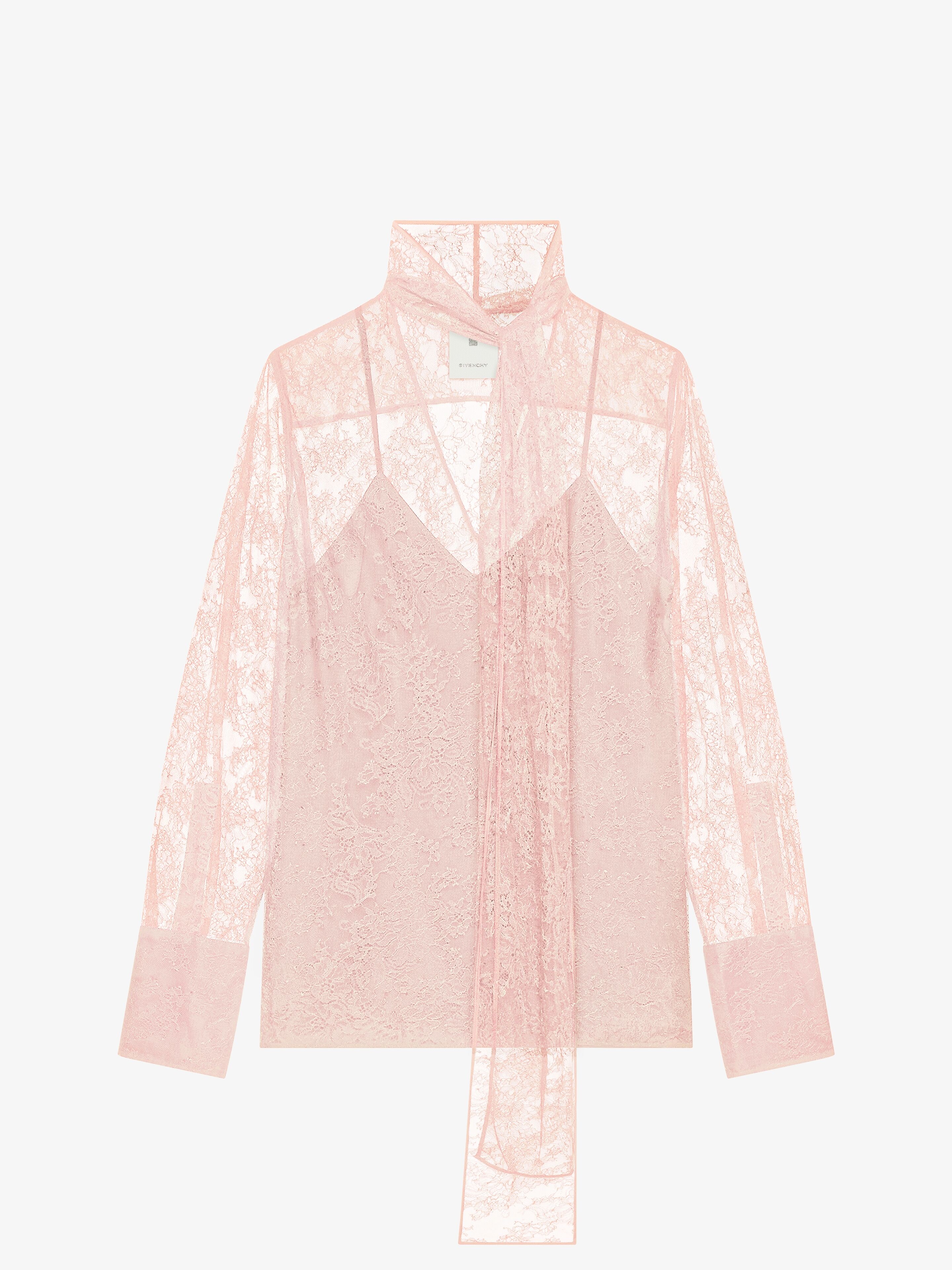 BLOUSE IN LACE WITH LAVALLIERE - 1