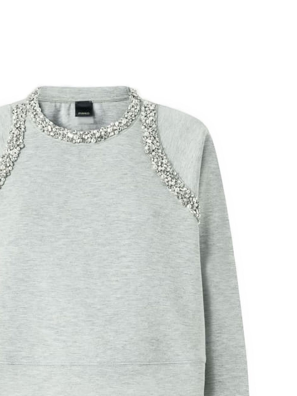 embellished-neckline sweatshirt - 2