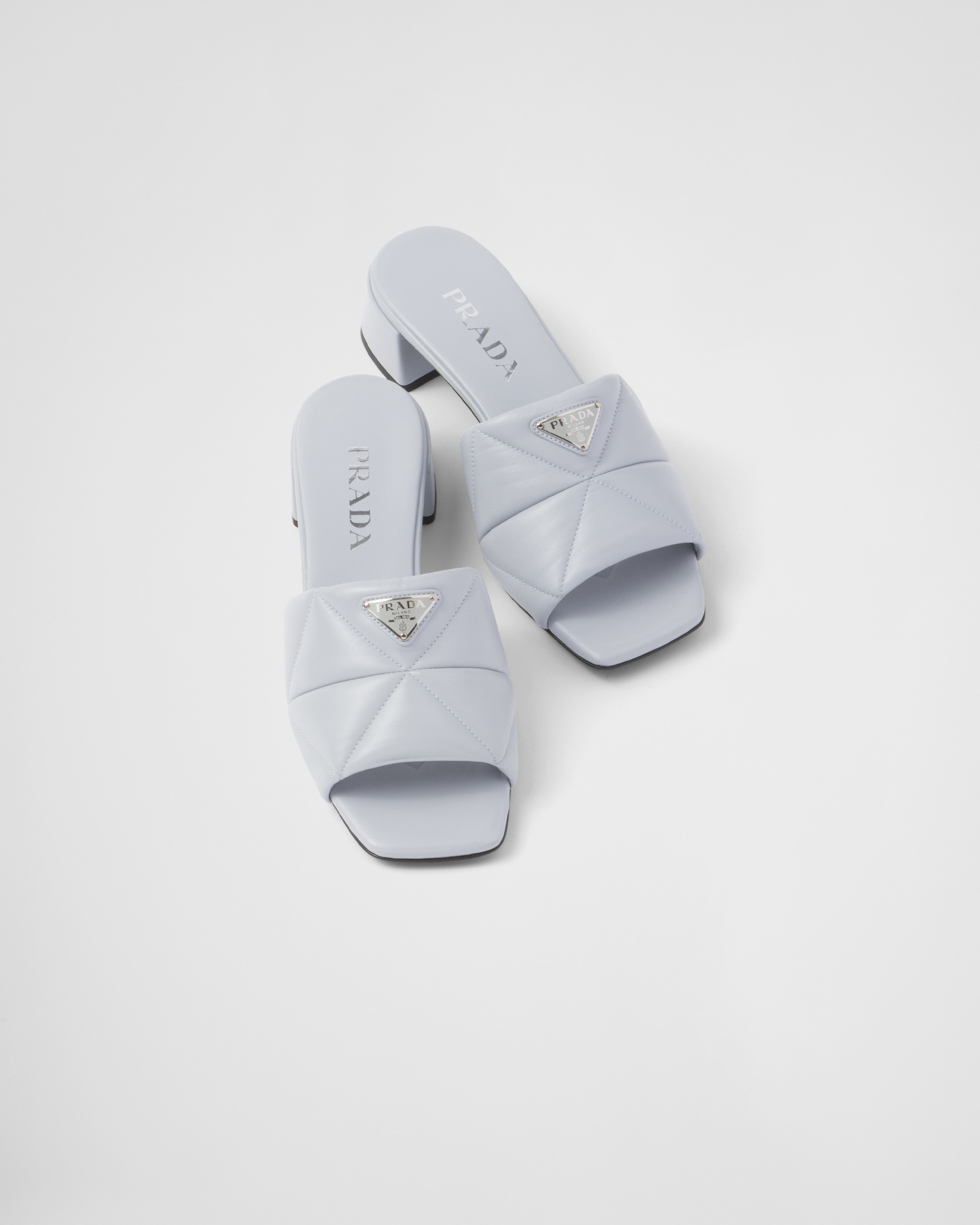 Quilted nappa leather slides - 4