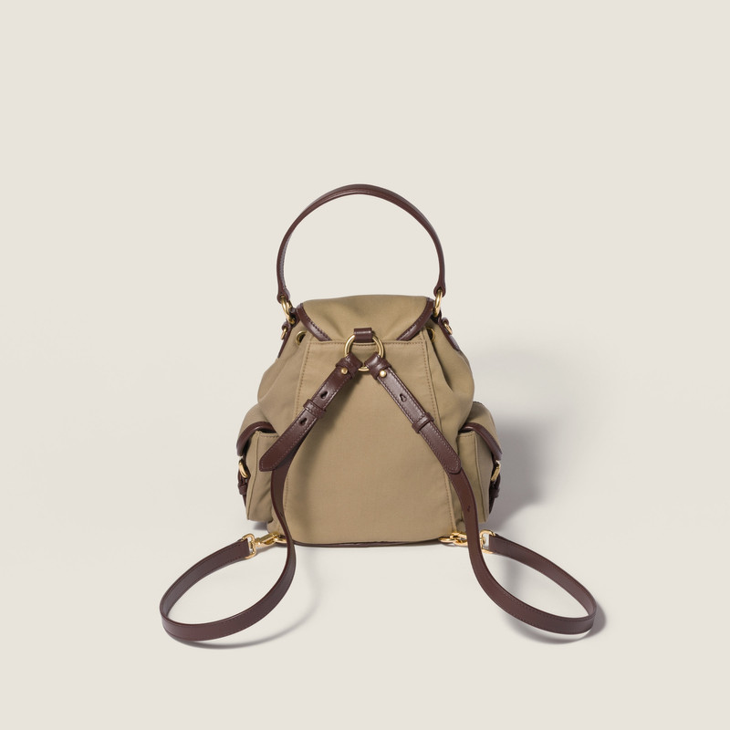 Chino and leather backpack 4