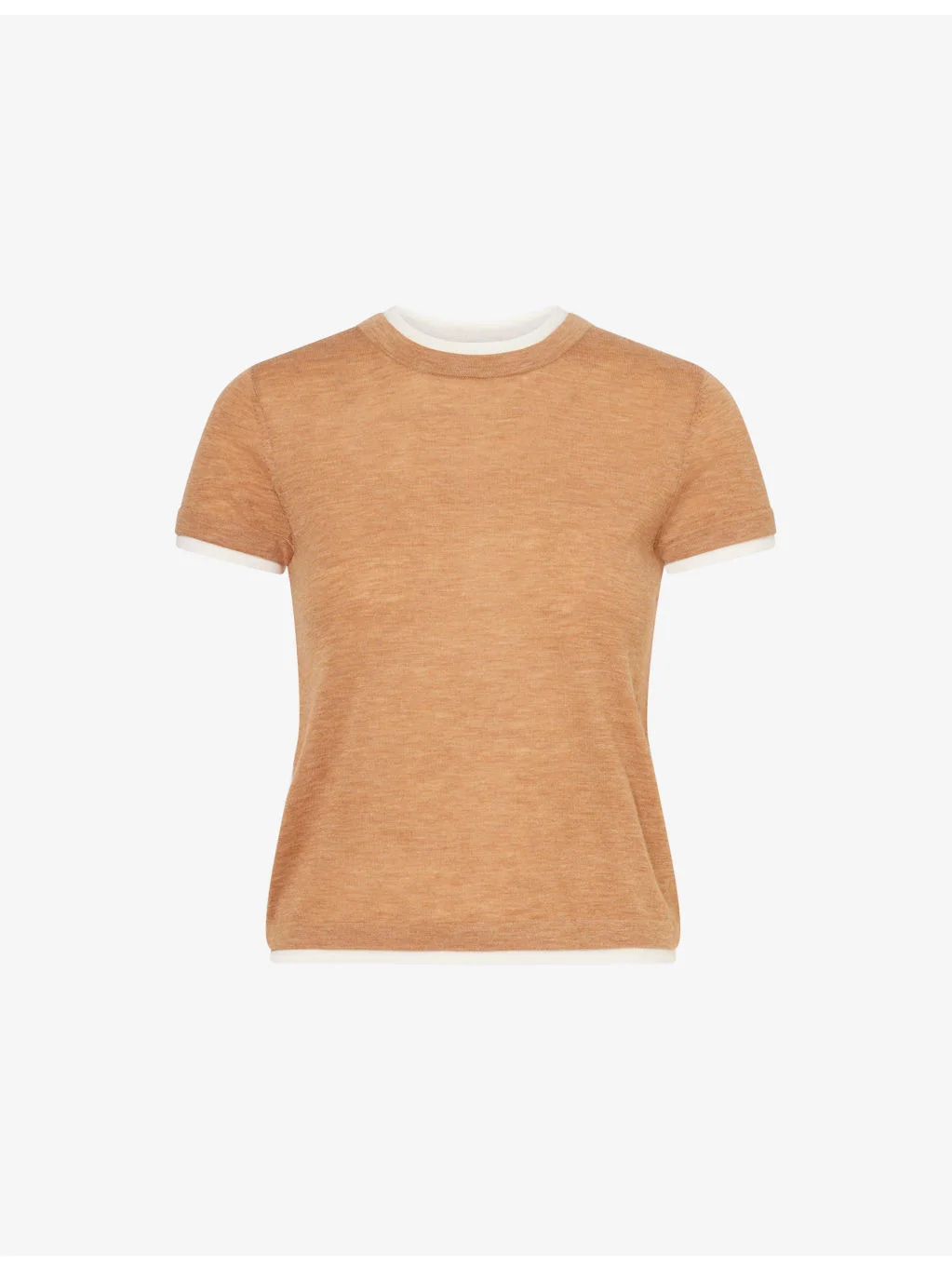 Barely There Contrast-Trim Merino Wool-Blend Top - 1