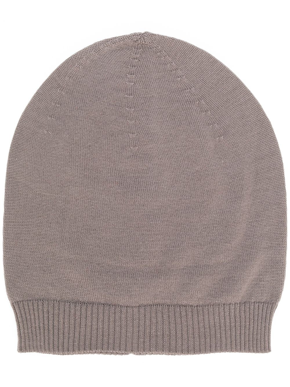 ribbed trim beanie - 1