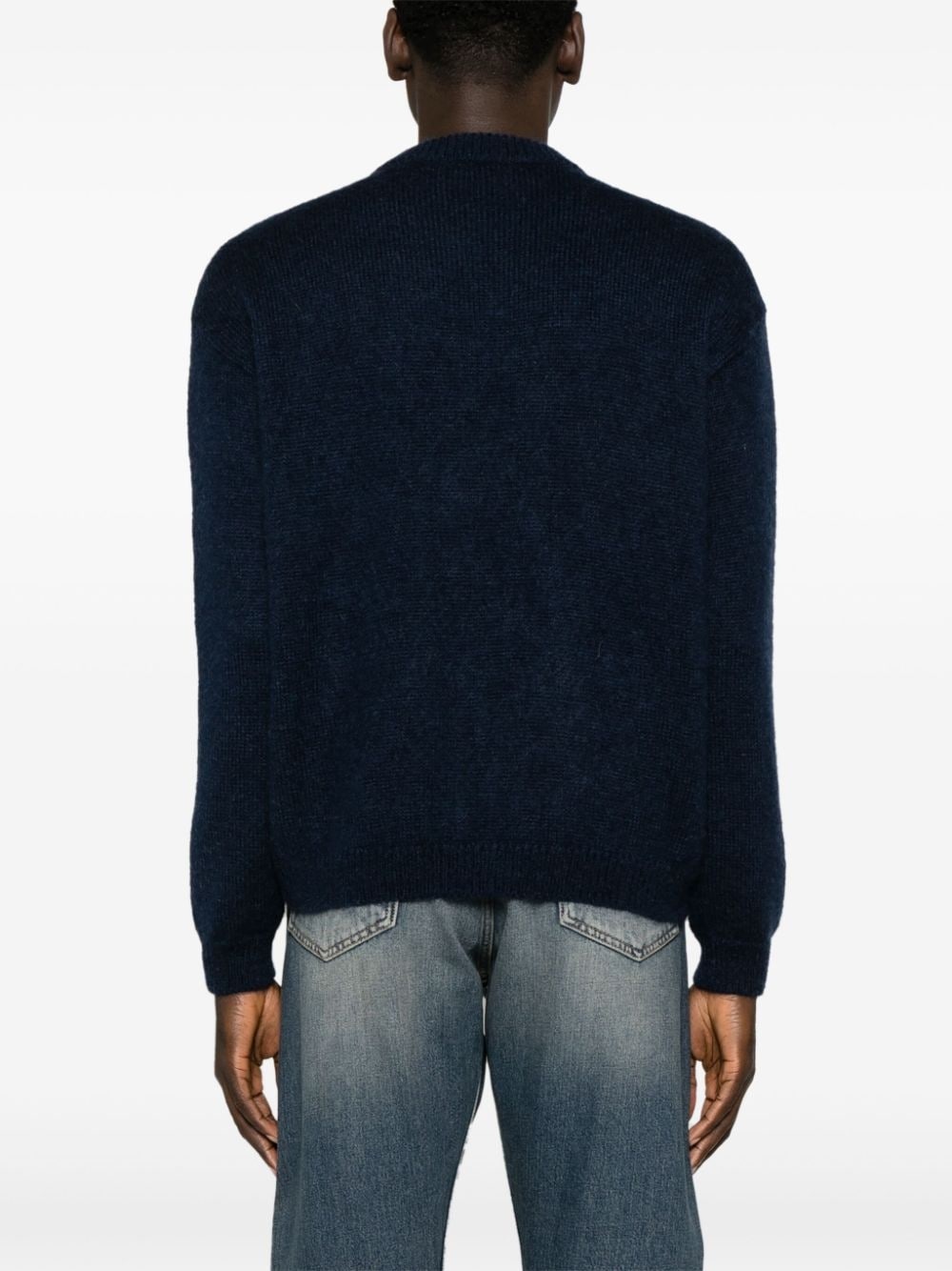 mock-neck logo-jacquard jumper - 4