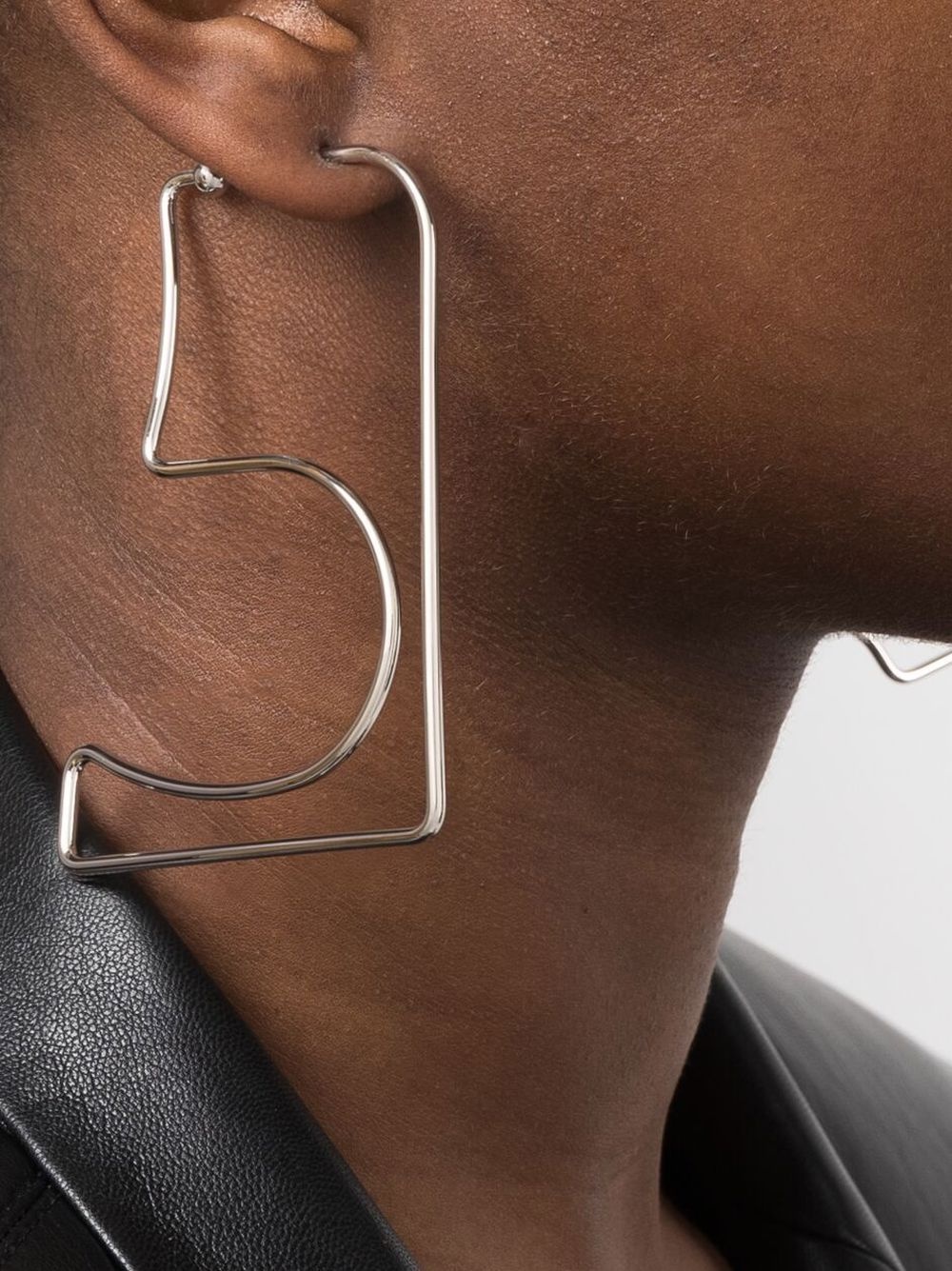 logo geometric earrings - 3