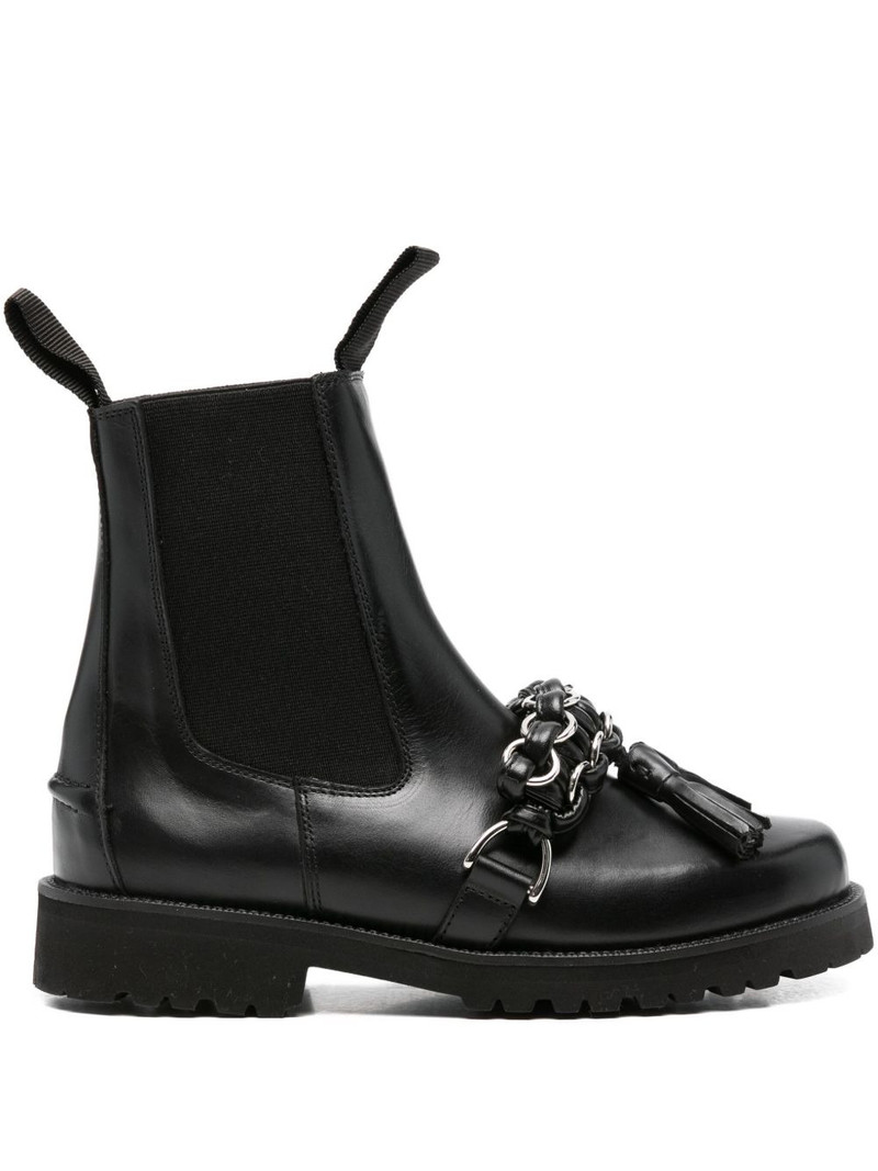 chain-tassel Chelsea boots 1