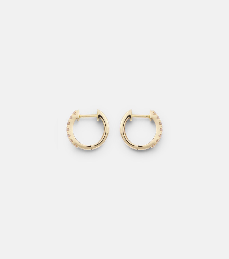 Twin 14kt gold earrings with diamonds 4