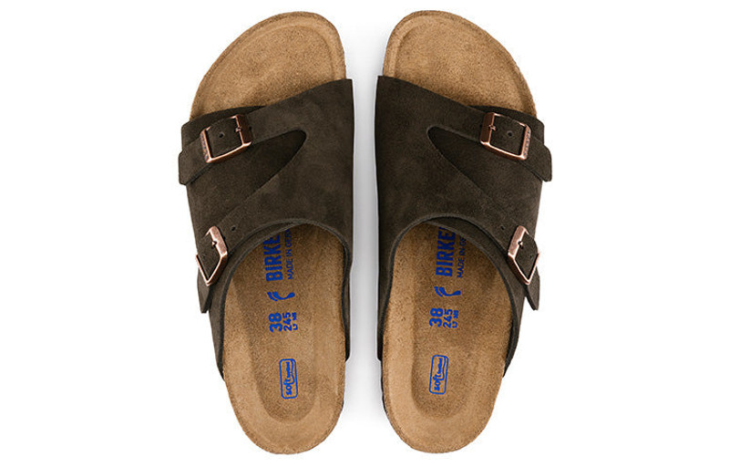 Birkenstock Zrich Soft Footbed Suede Leather Narrow Fit 'Mocha' 1009531 6