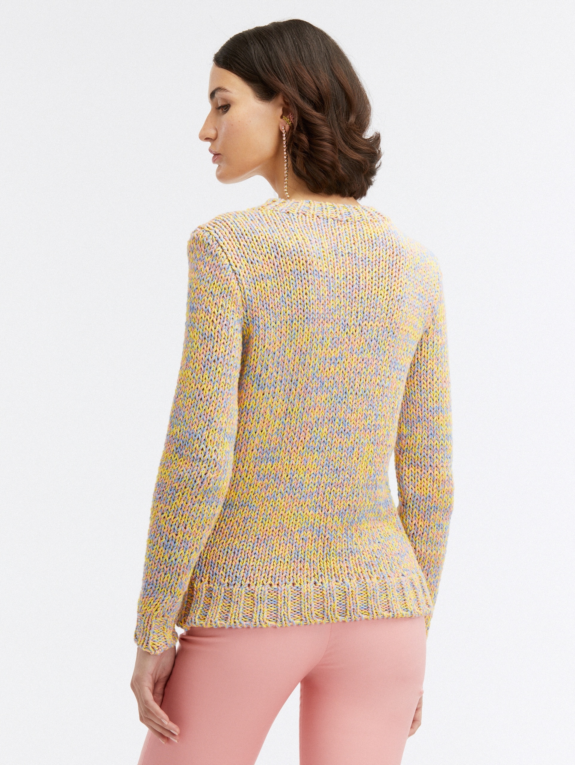 LONG SLEEVE MARLED PULLOVER - 4