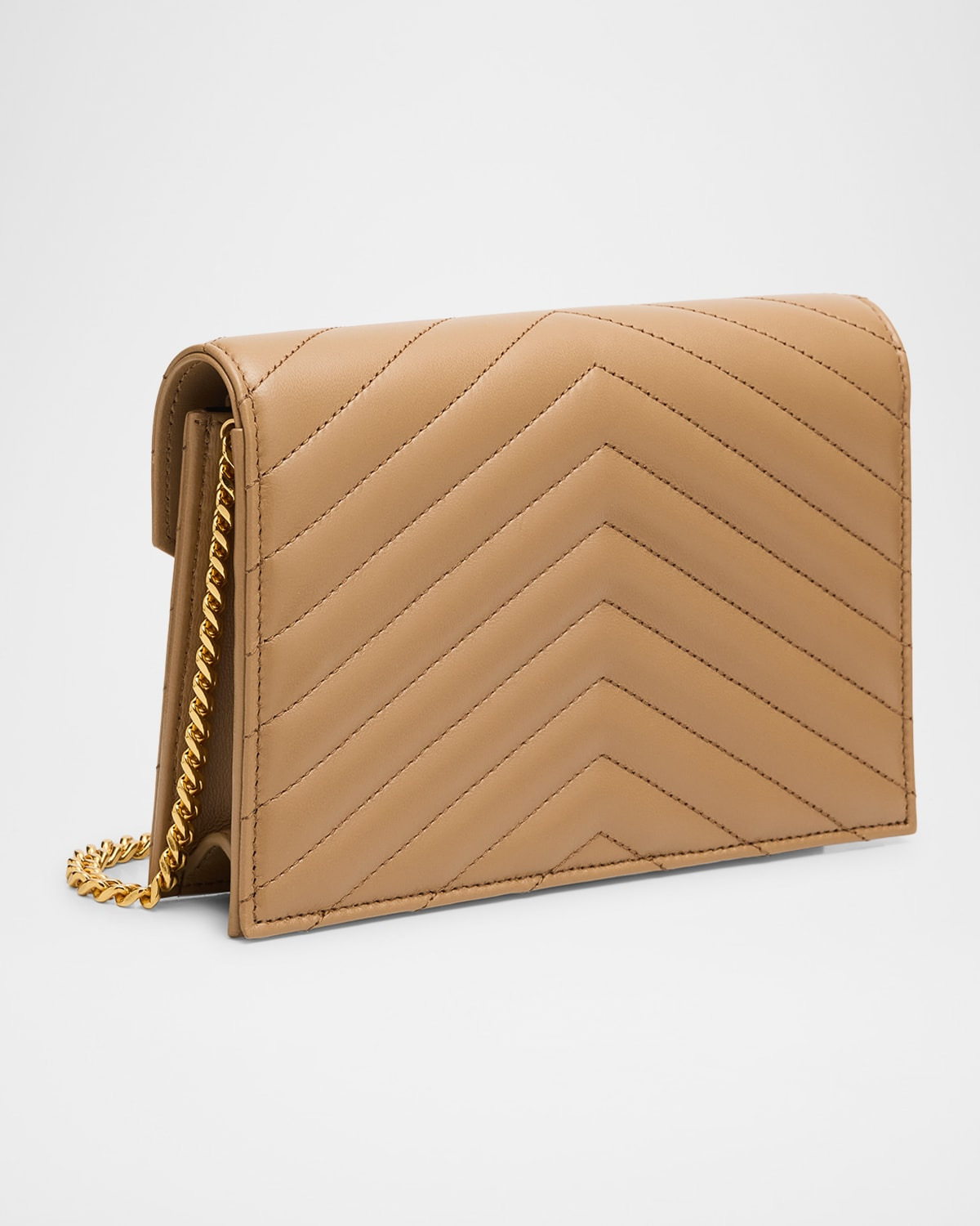 Small YSL Wallet on Chain in Quilted Leather - 3