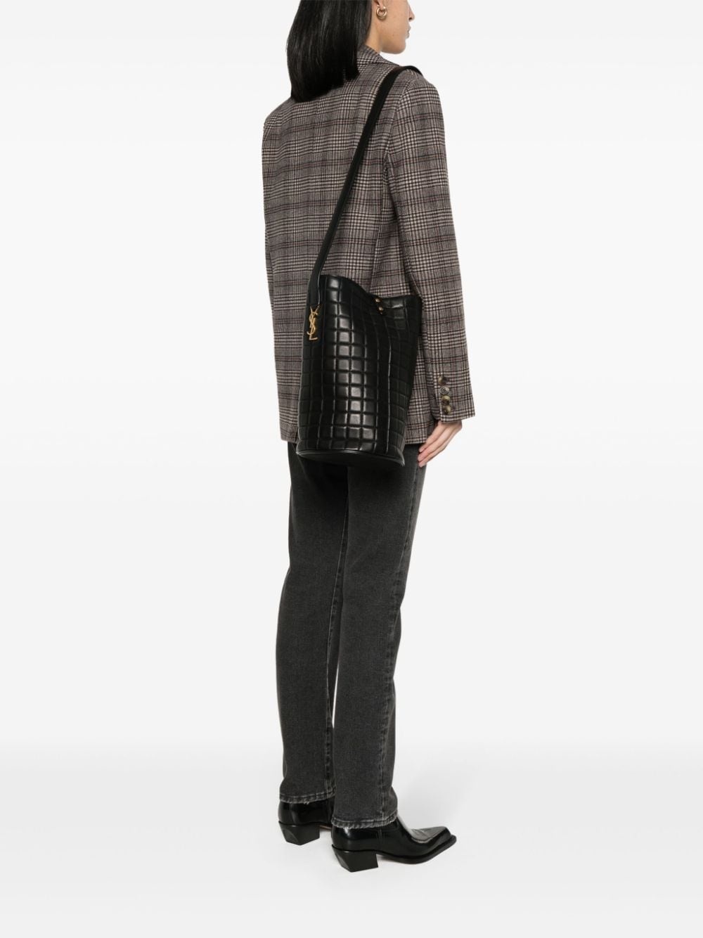 SAINT LAURENT Cecile Medium quilted leather bucket bag