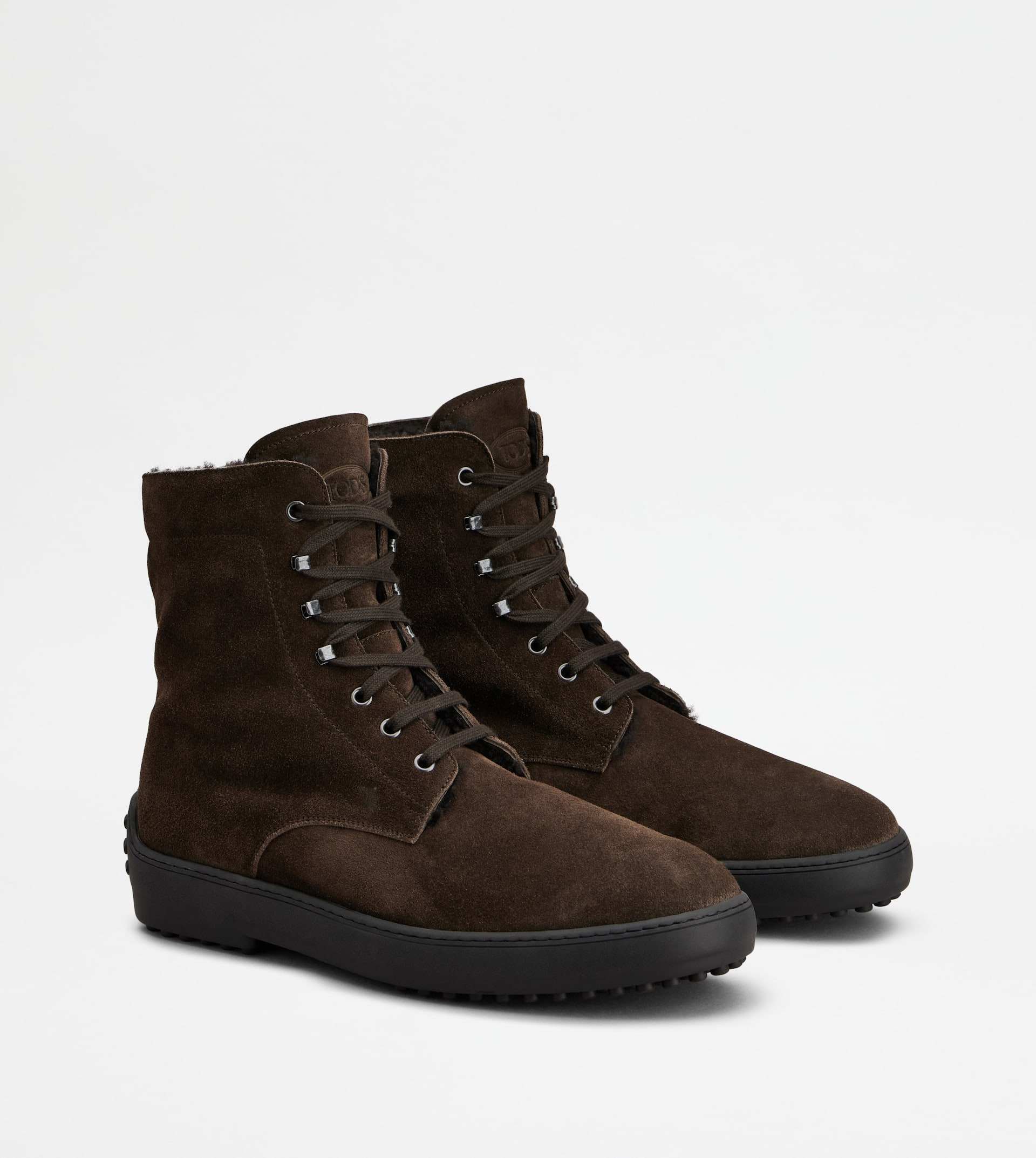 WINTER GOMMINO ANKLE BOOTS IN SUEDE - BROWN - 2
