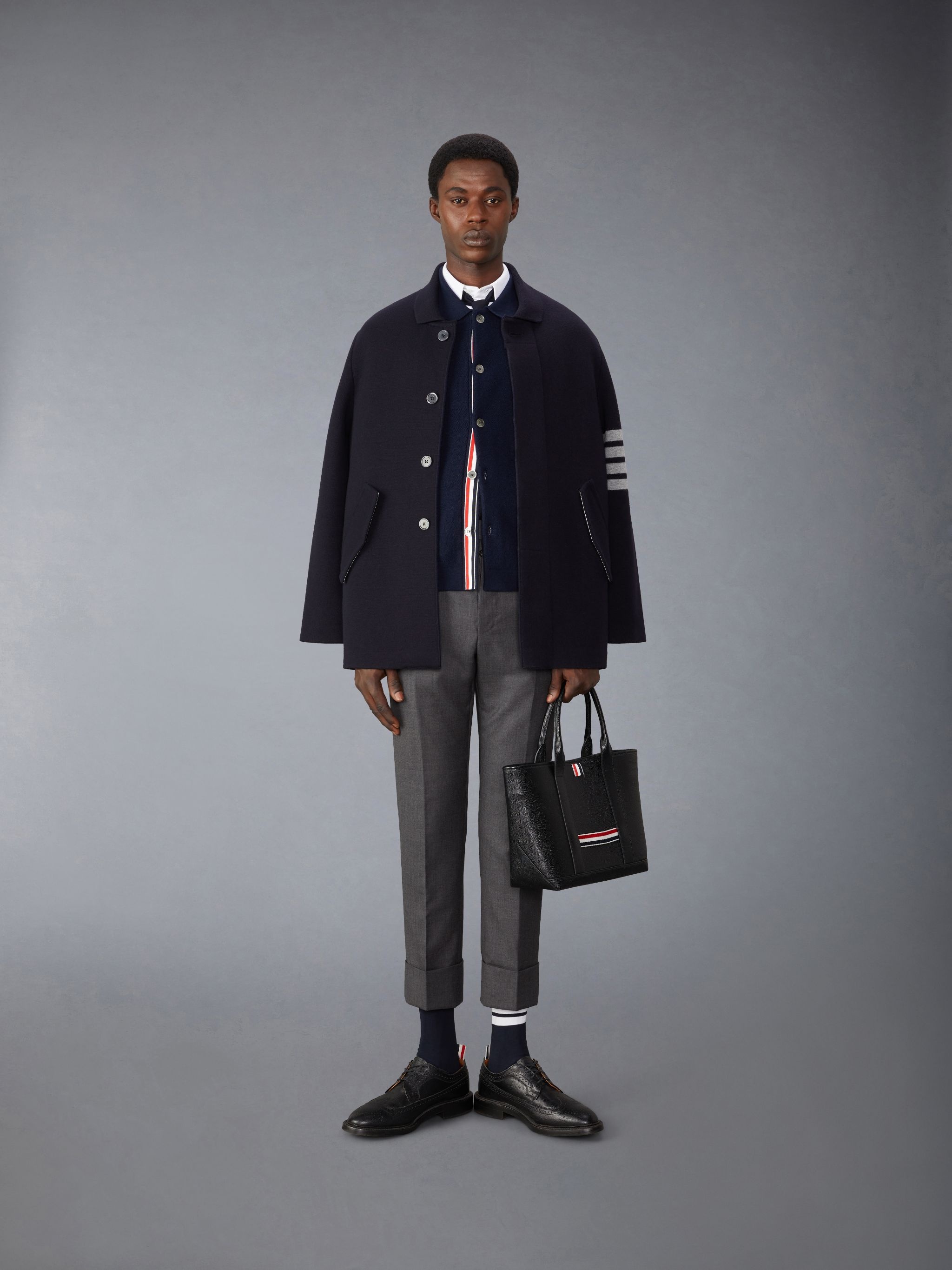 Merino Wool 4-Bar Car Coat - 3