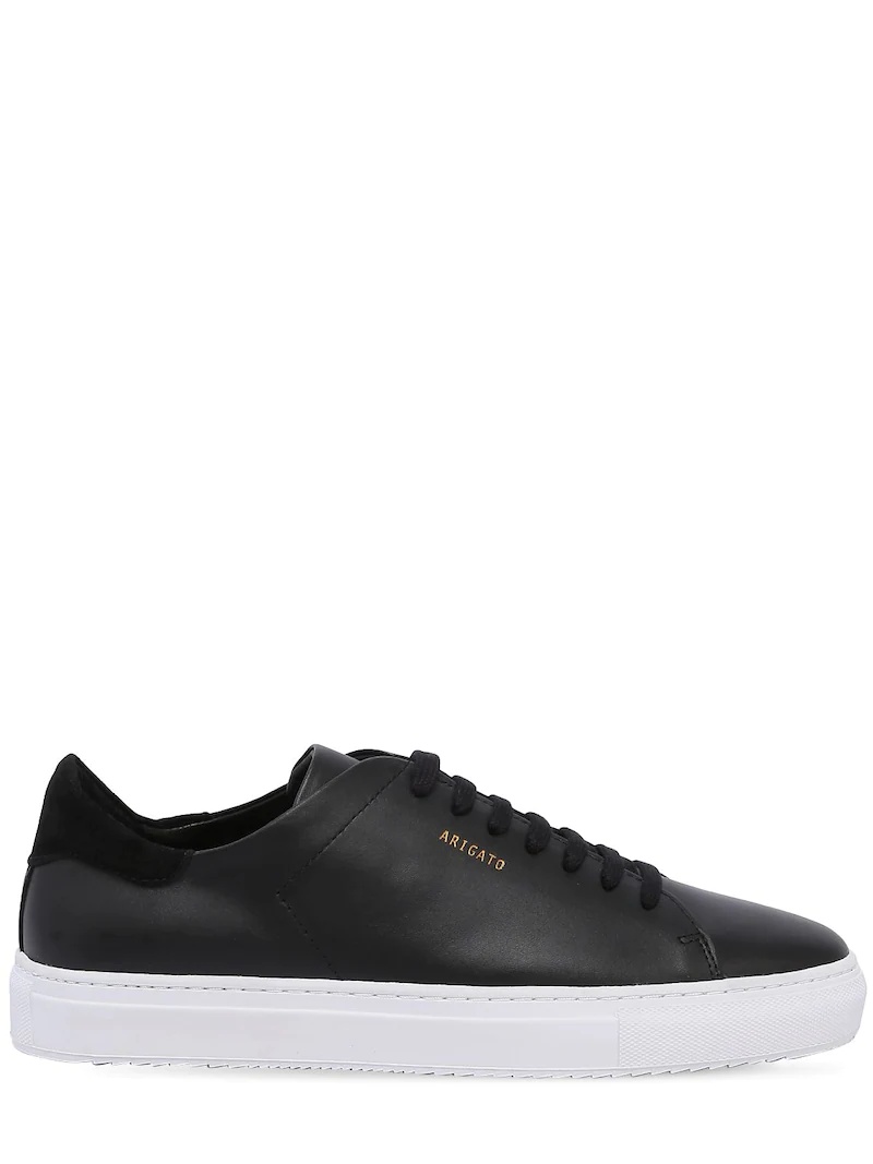 CLEAN 90 BRUSHED LEATHER SNEAKERS - 1