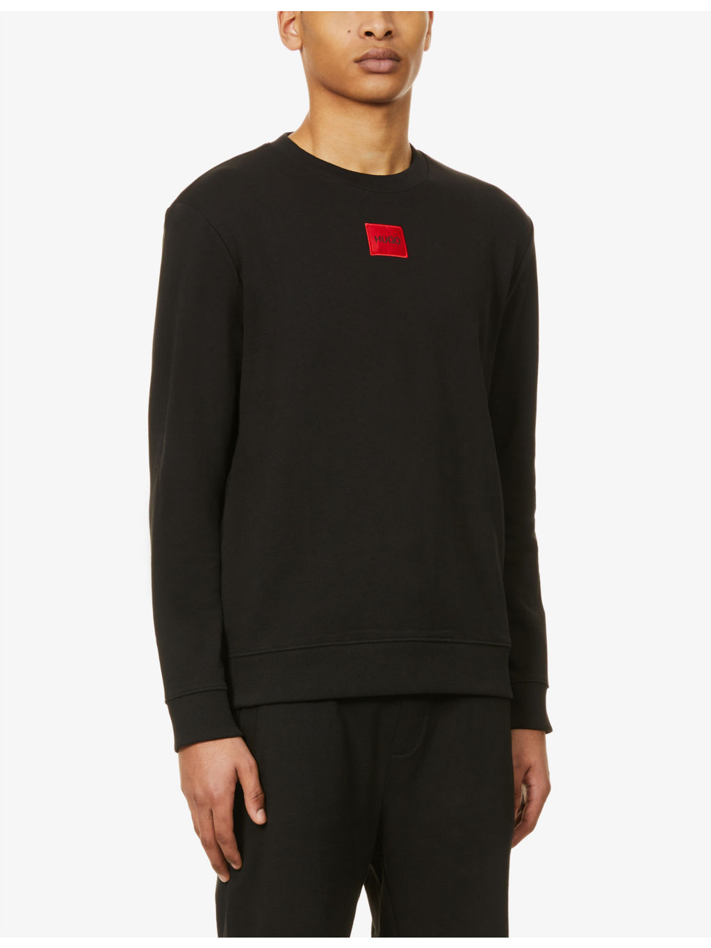 Logo-patch relaxed-fit cotton-jersey sweatshirt - 3