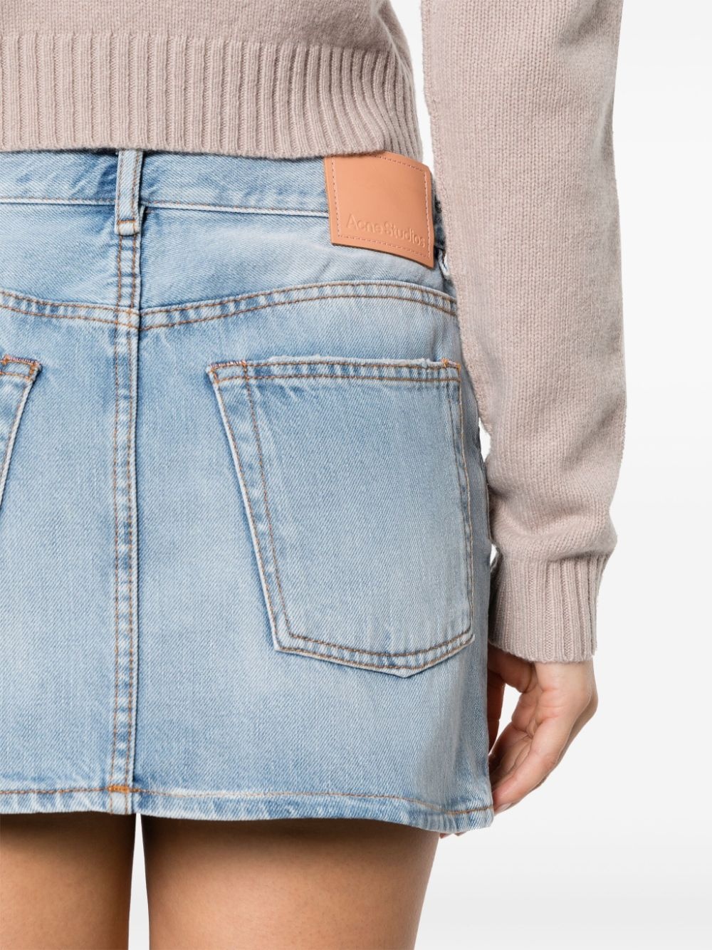 スカート Acne Studios Mid Blue Cotton Denim Mini Skirt Acne Studios Denim mini skirt - Mid Blue | REVERSIBLE