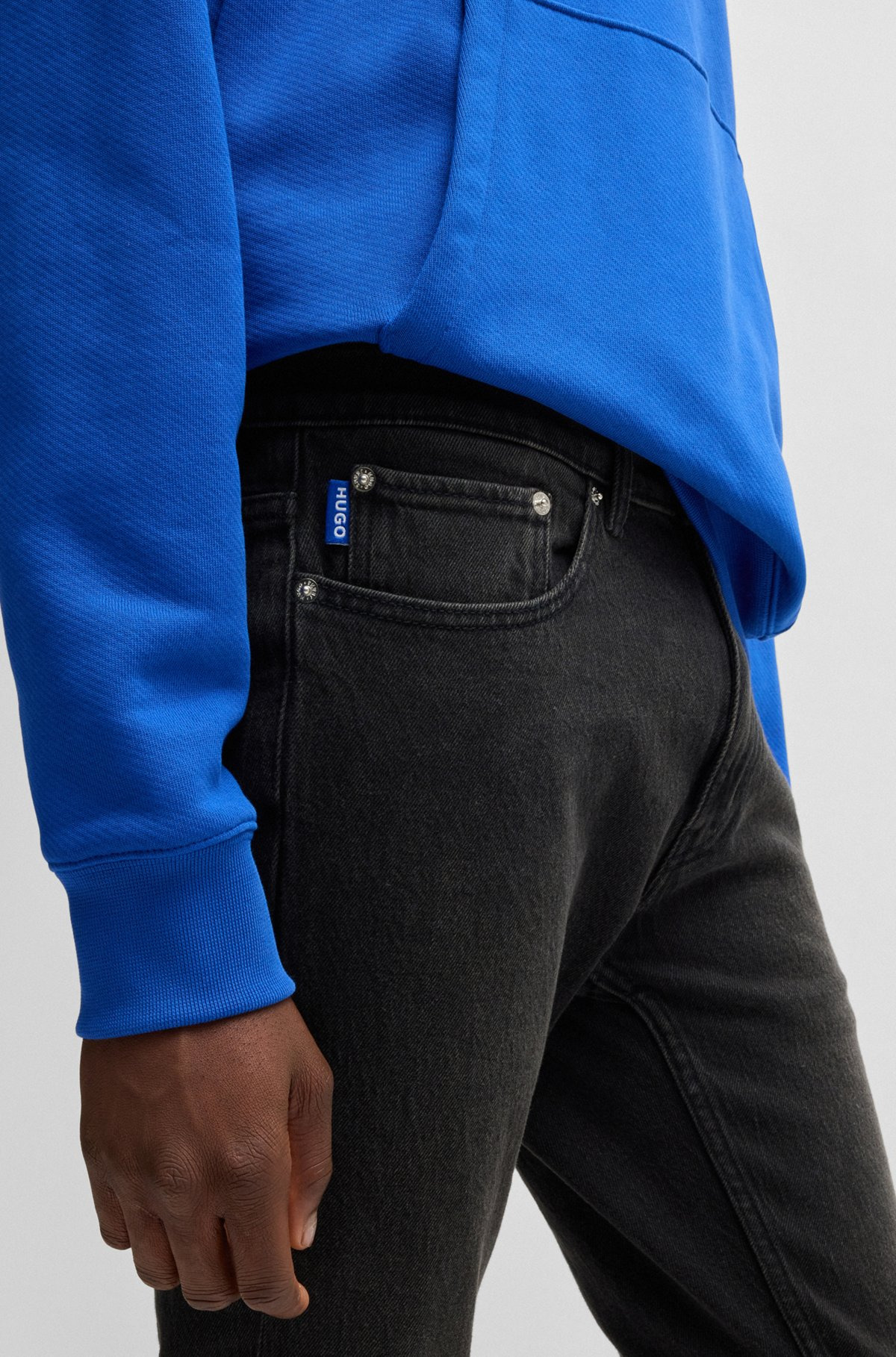 EXTRA-SLIM-FIT JEANS IN STONEWASHED STRETCH DENIM - 5