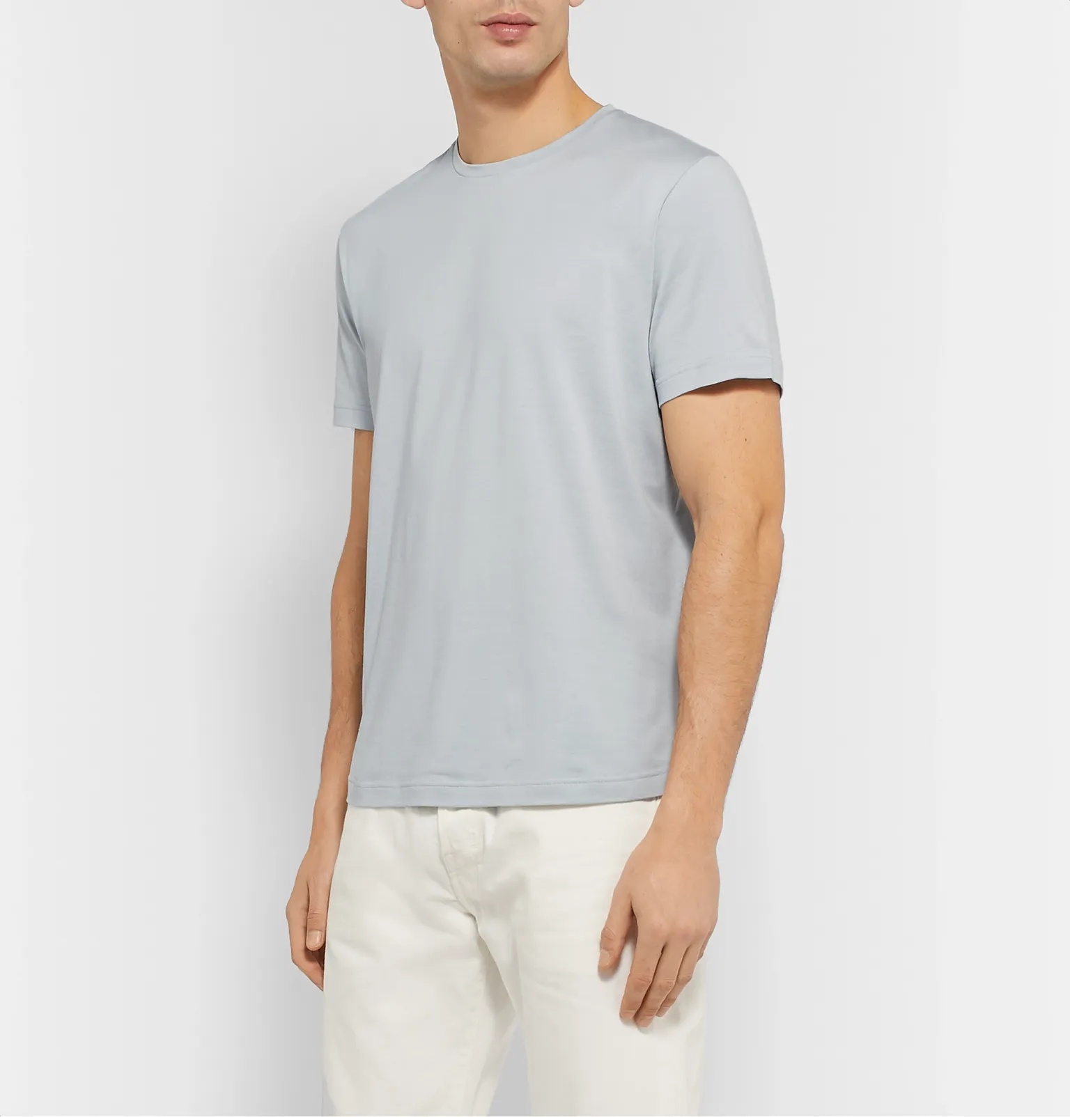 Slim-Fit Silk and Cotton-Blend Jersey T-Shirt - 10