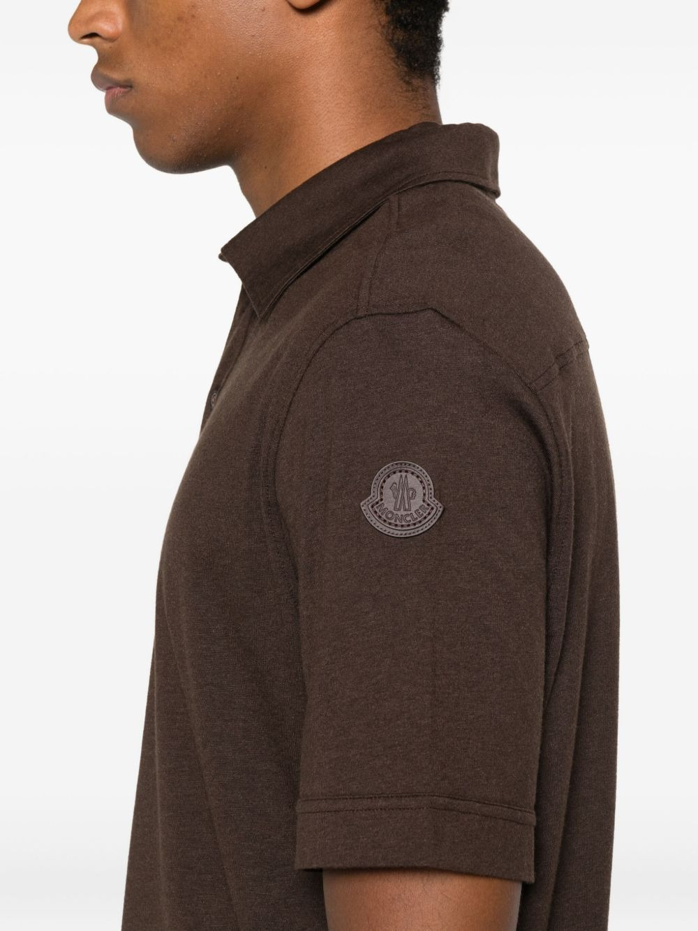 logo-patch polo shirt - 4