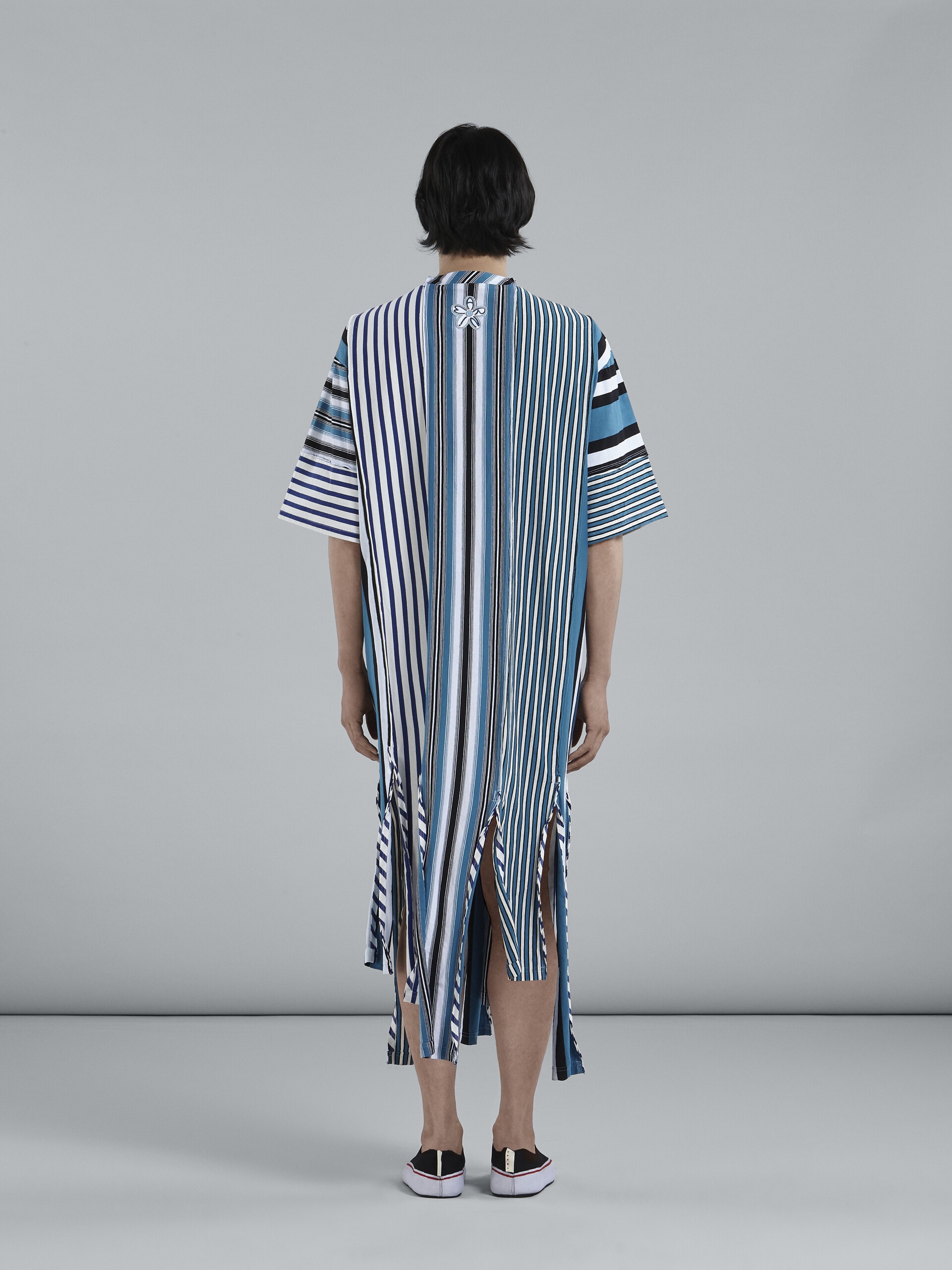 COMPACT STRIPED JERSEY CREWNECK T-SHIRT - 3