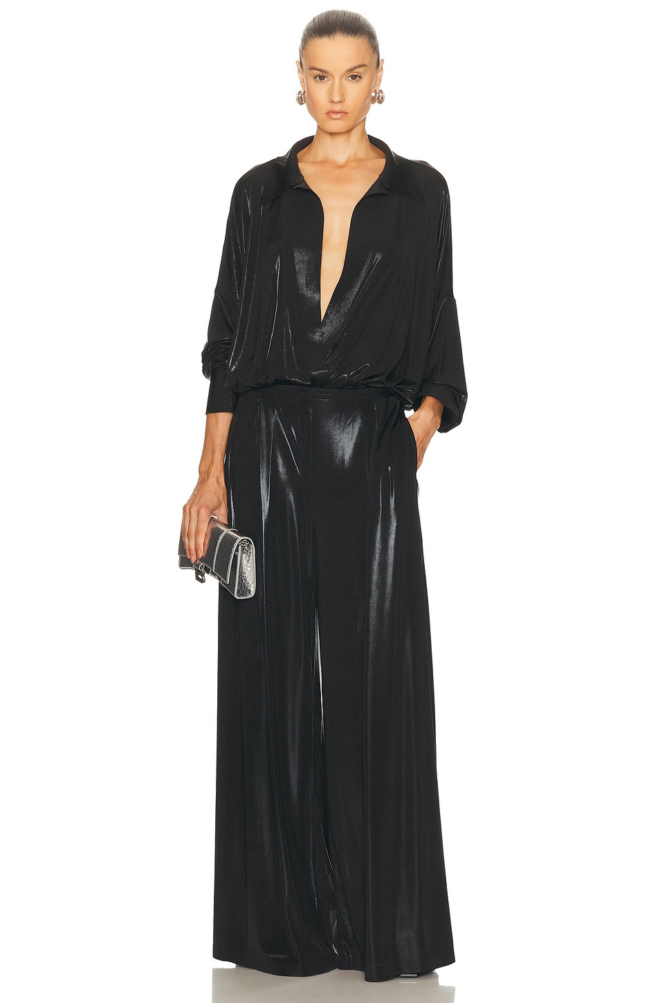 Super Oversized Boyfriend Shirt Bodysuit - 5