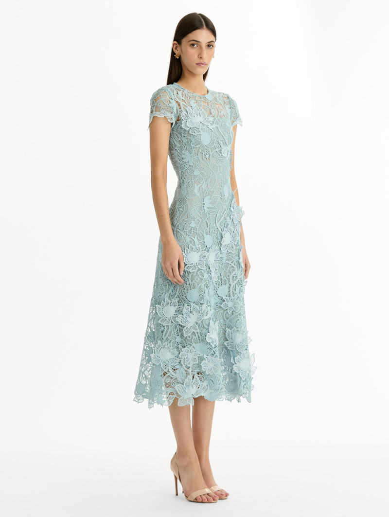 CORDED BOTANICAL GUIPURE DRESS 4