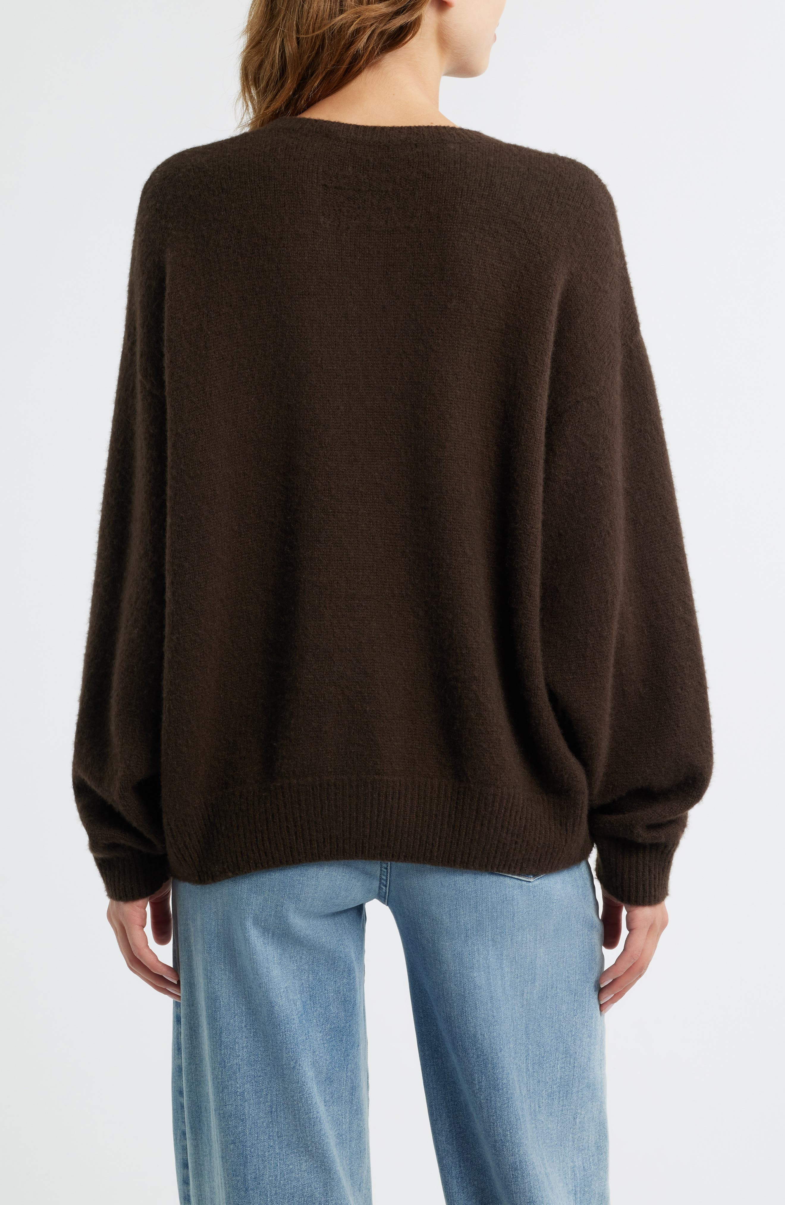 FRAME The Cashmere Brushed Sweater in Coffee at Nordstrom - 2