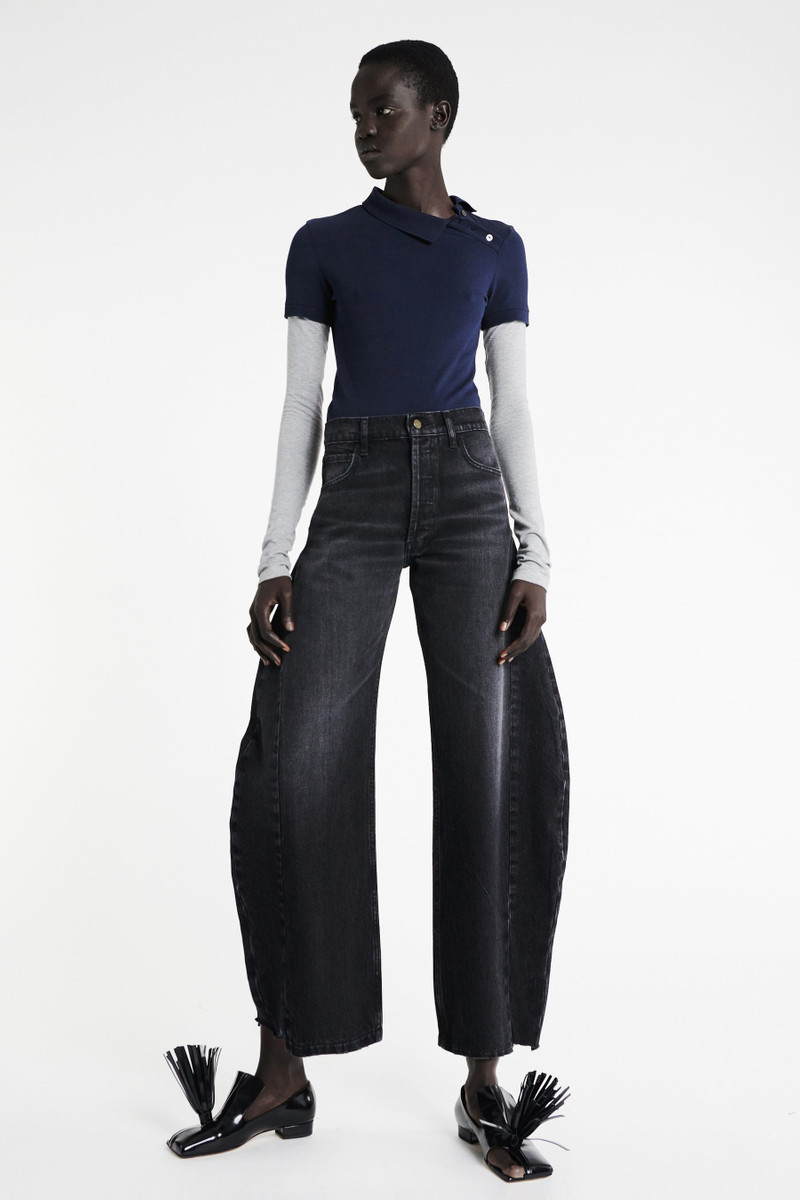 DENIM JEANS WITH INSERTS WASHED BLACK 1