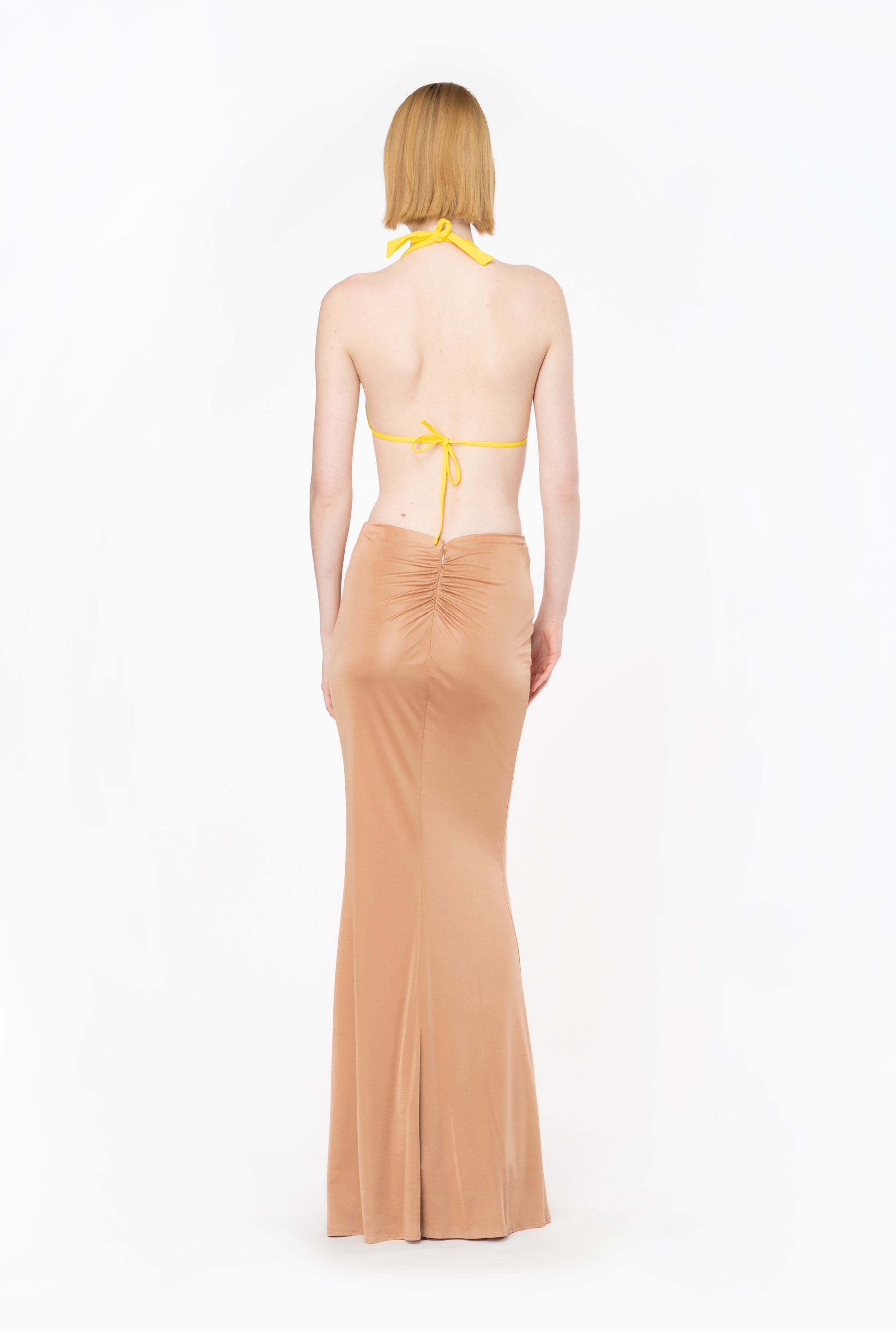 LONG GLOSSY JERSEY SKIRT - 5