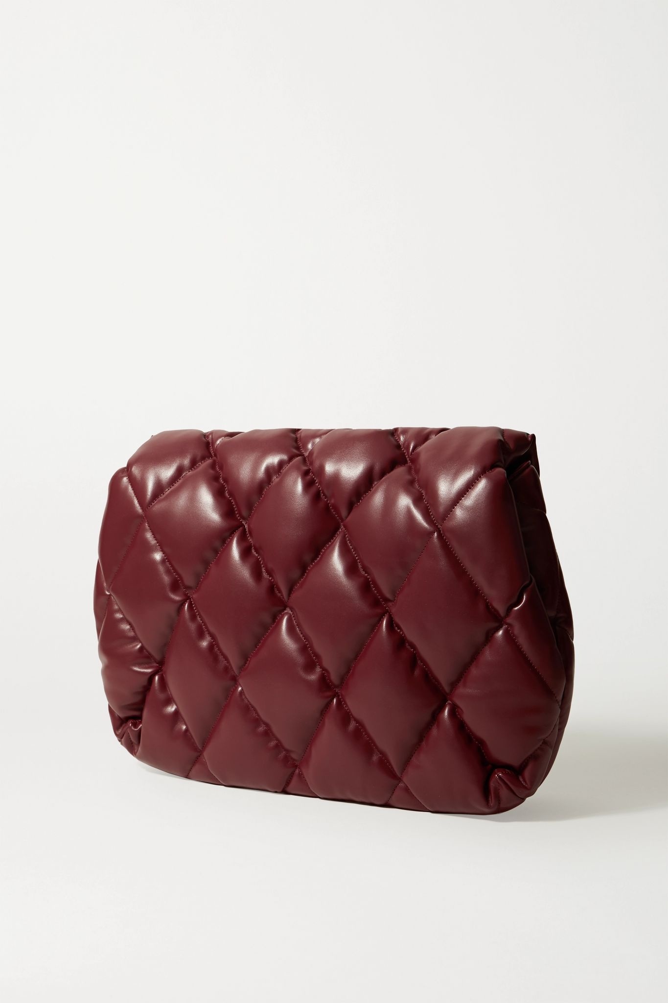 Touch Puffy large embellished quilted leather clutch - 3