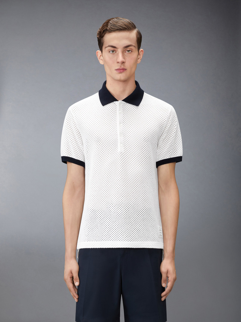 Thom Browne MESH CASHMERE POLO outlook