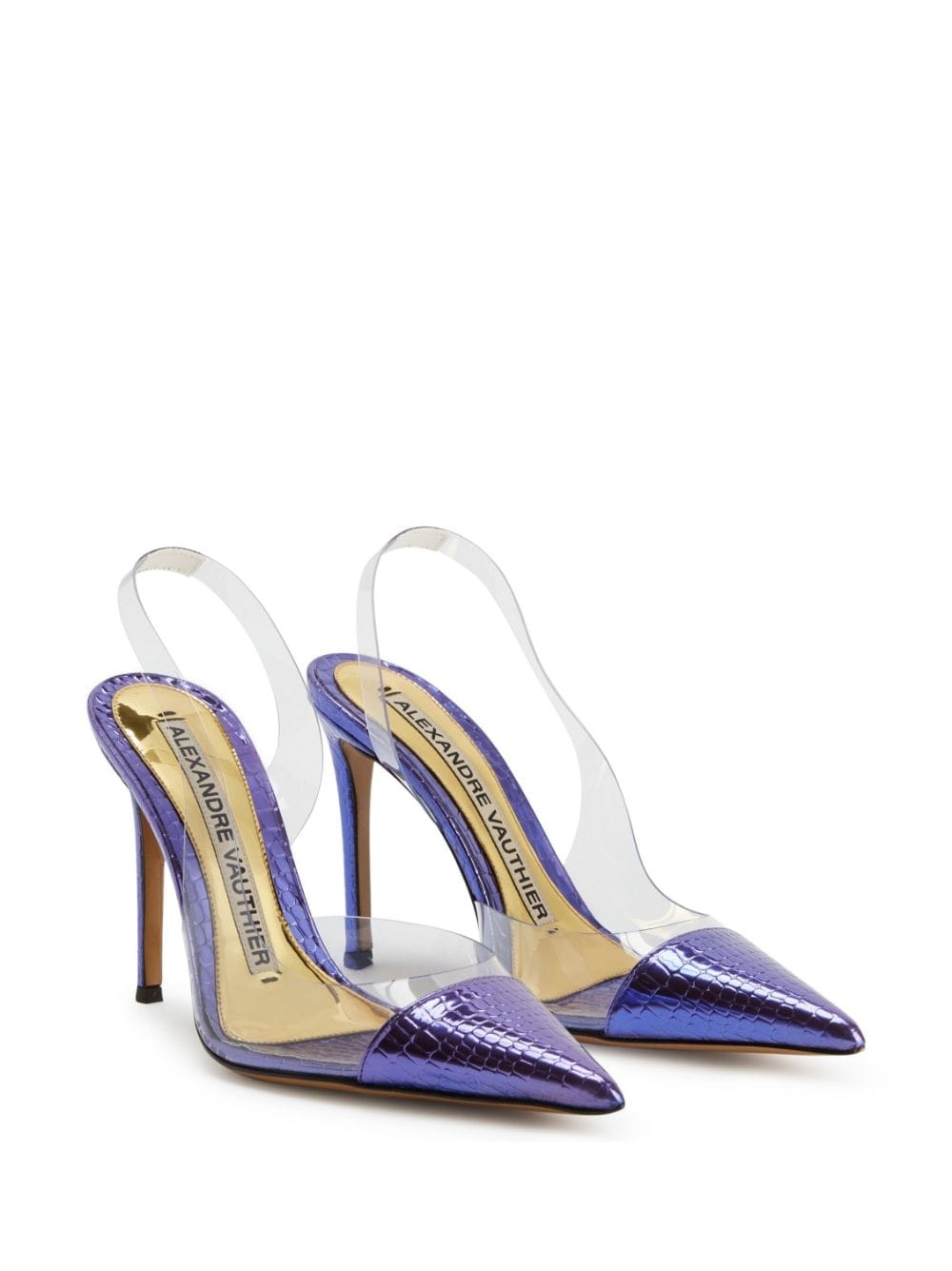 105mm metallic-finish pumps - 2