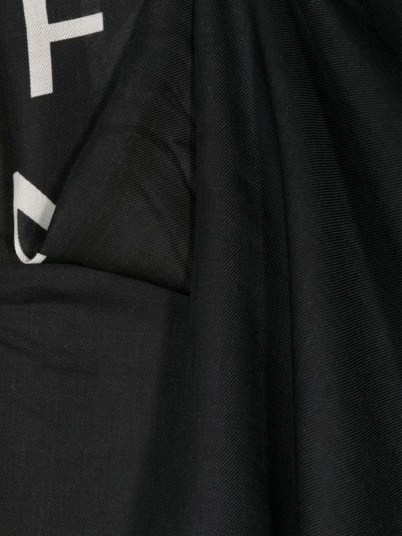 logo-print frayed scarf 3