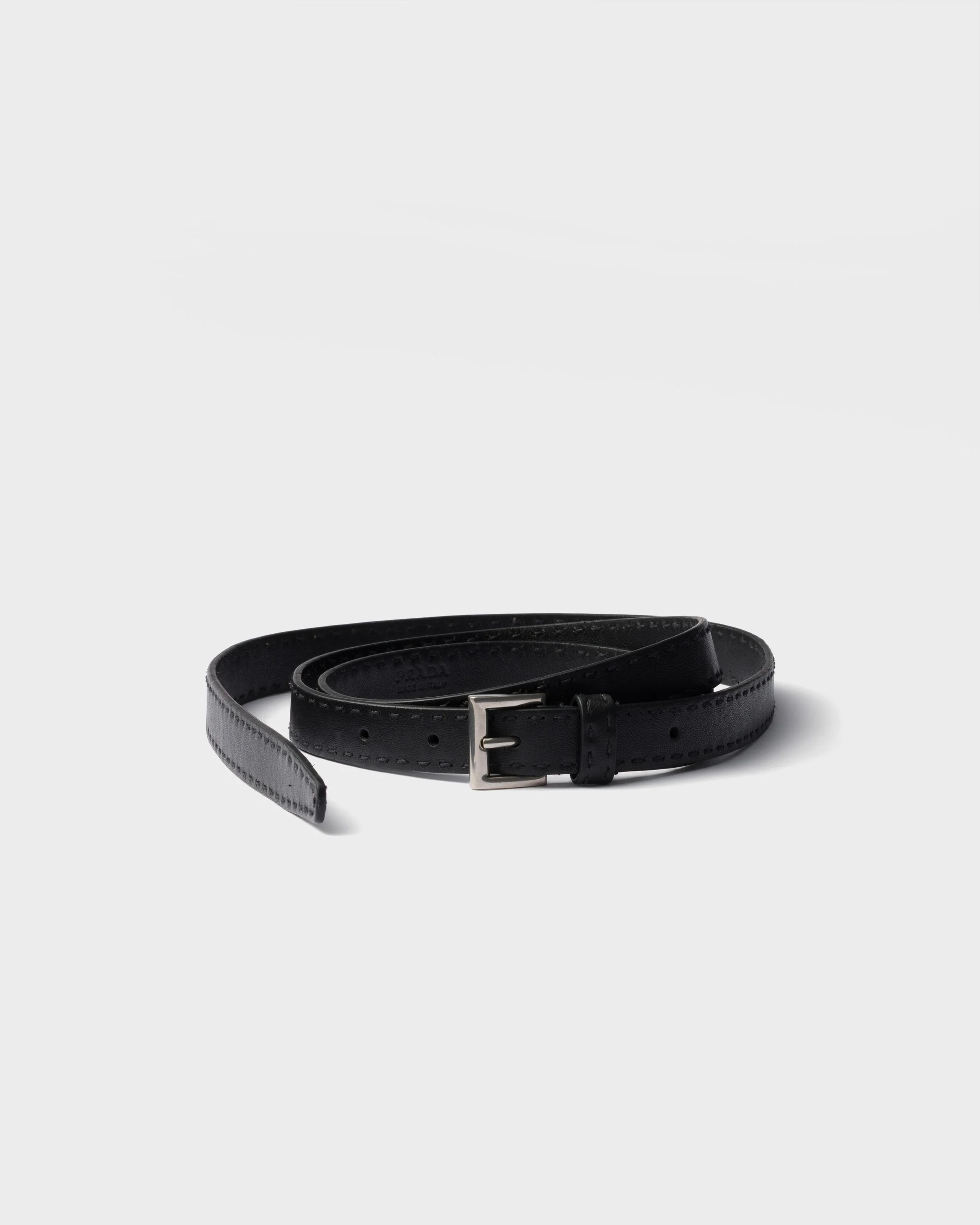 Antiqued leather belt - 1