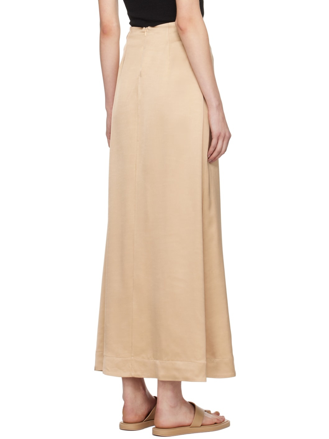 Beige Gilded Maxi Skirt - 3