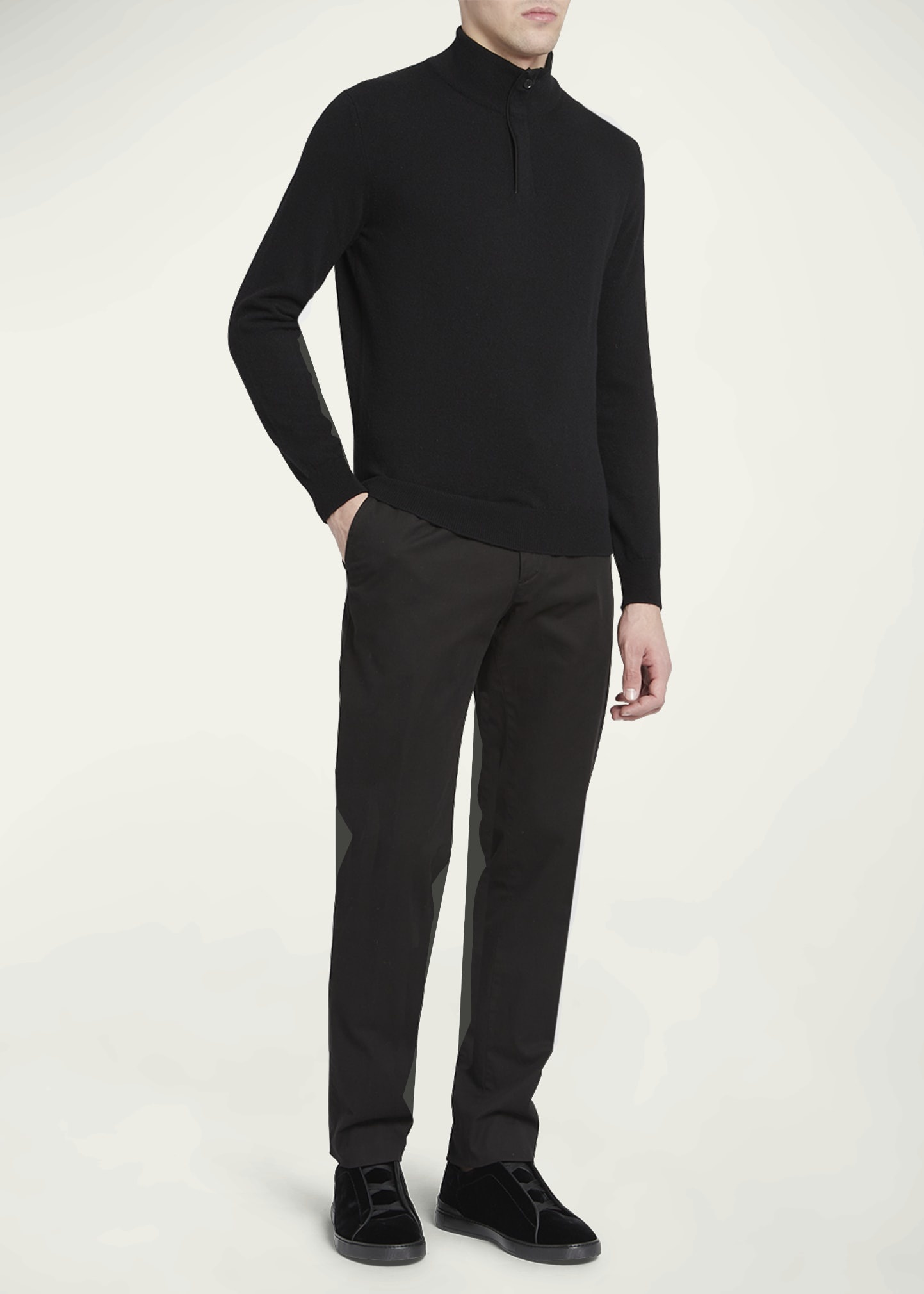 Men's Cashmere Quarter-Zip Sweater - 4