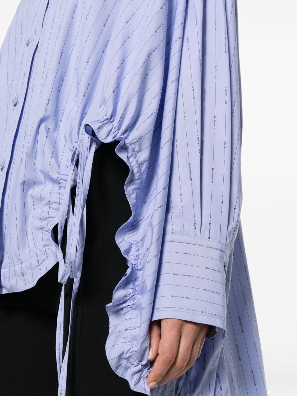 logo-print striped shirt - 5