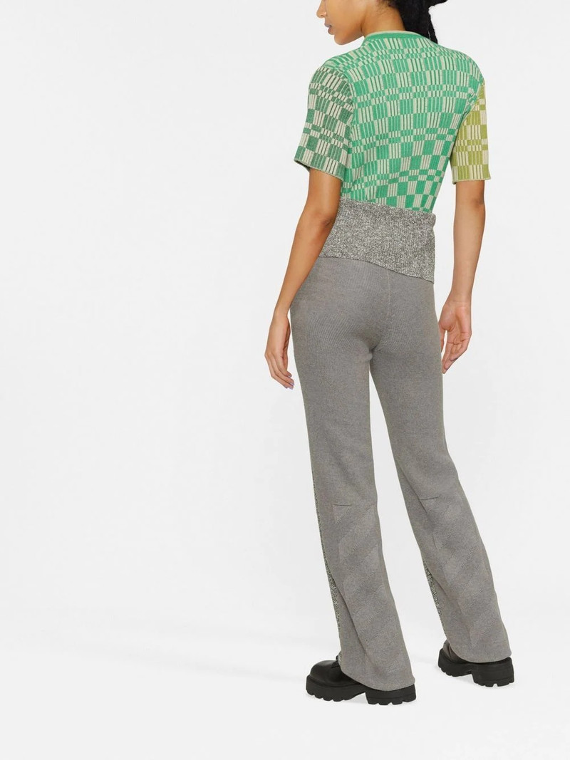 high-waist marl-knit trousers 4