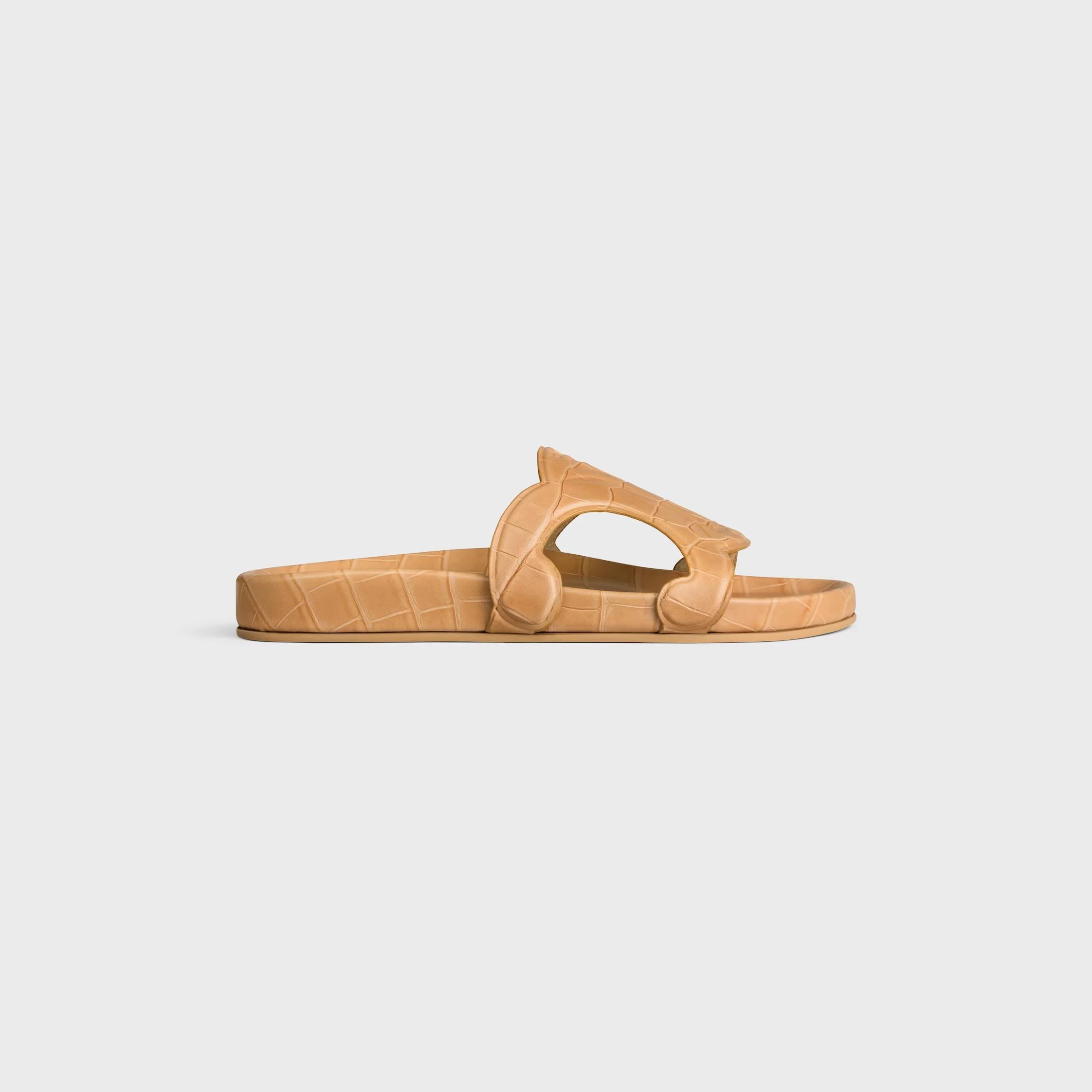 TRIOMPHE SLIDE IN CROCODILE STAMPED CALFSKIN - 1