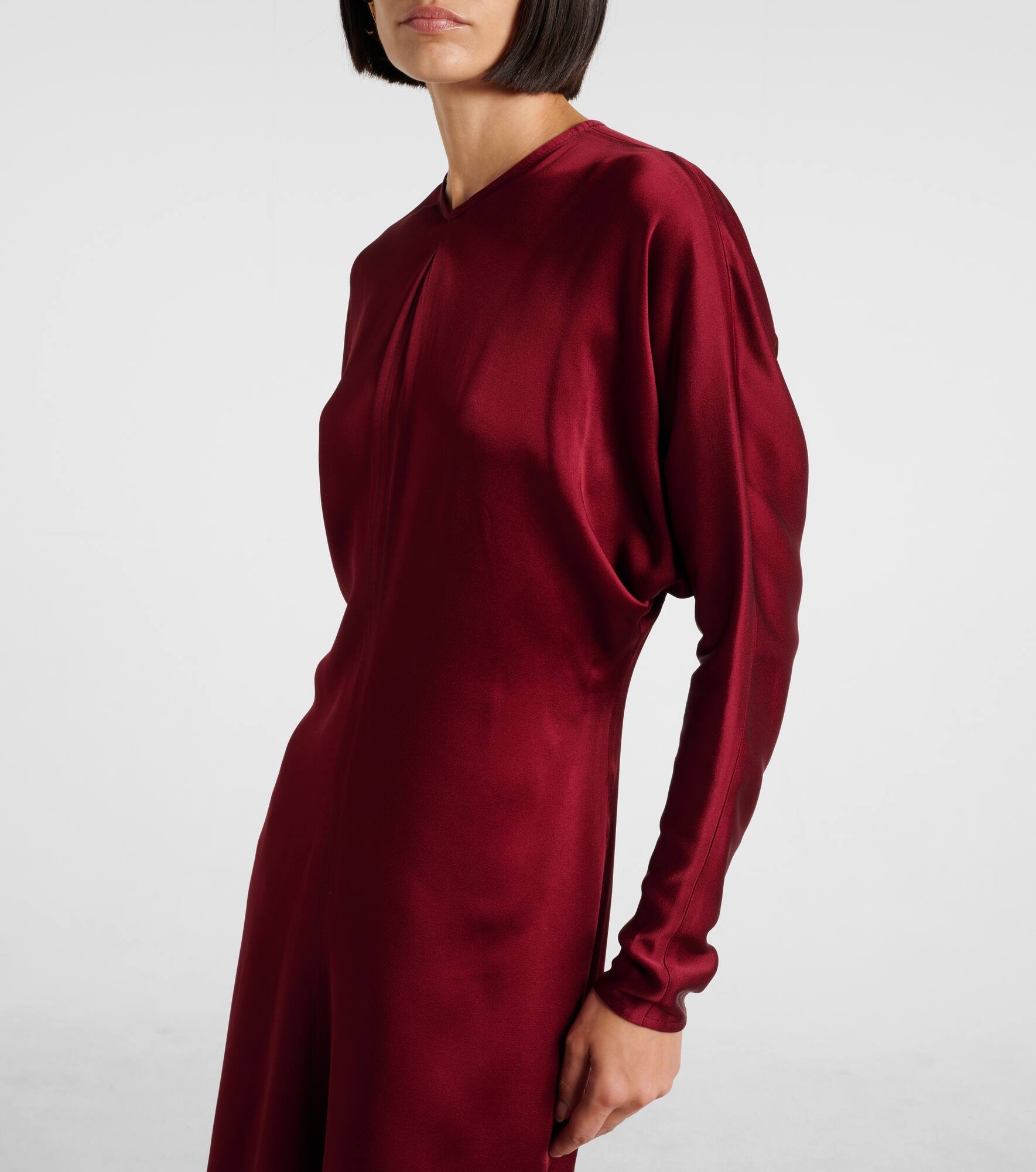 Satin crêpe maxi dress - 4