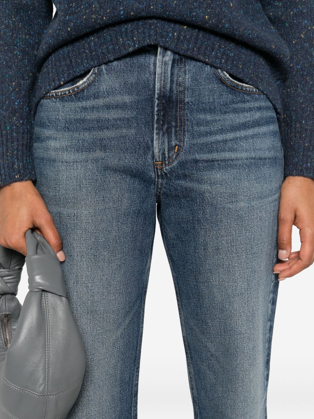 flared regenerative-cotton jeans - 5