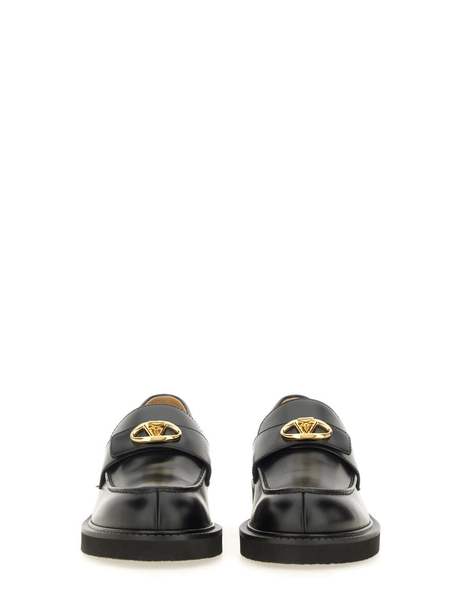 Valentino Garavani Women 40Mm Calfskin "Vlogo Locker" Loafer - 5