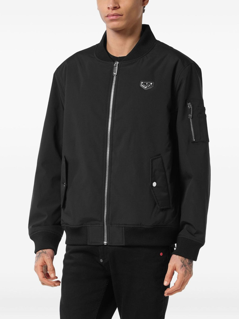 logo-plaque bomber jacket 3