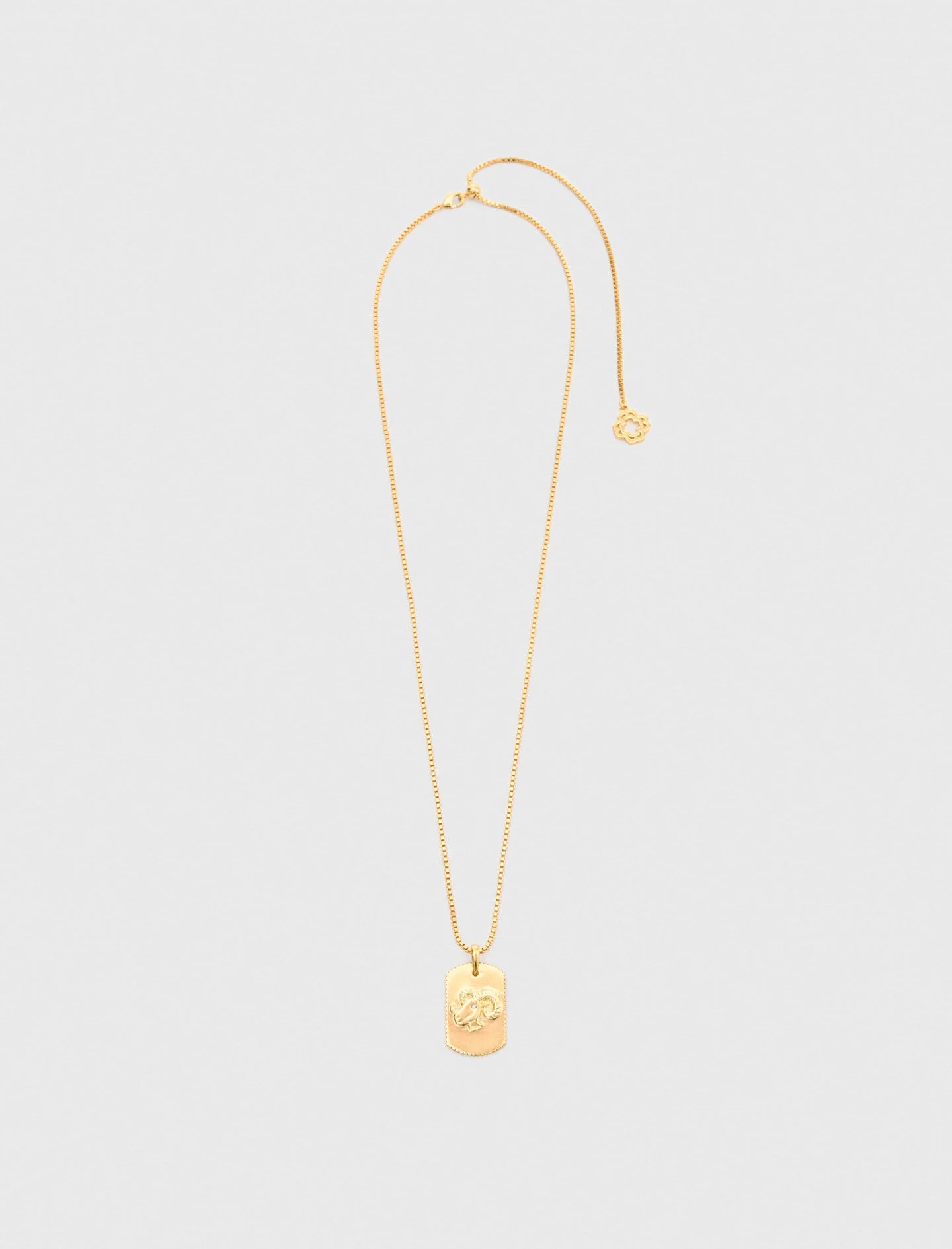 Zodiac sign plaque necklace - 1