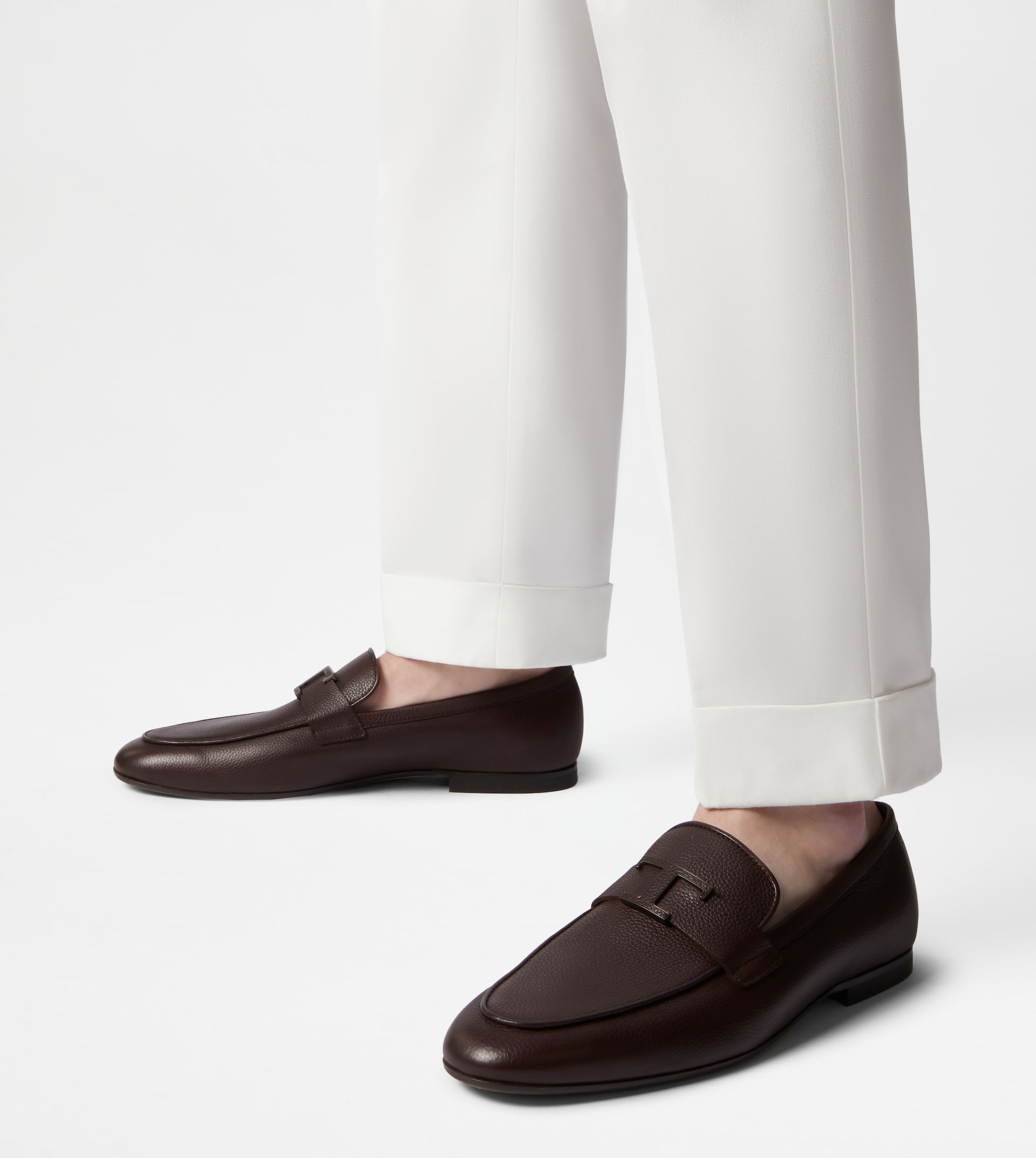 T TIMELESS LOAFERS IN LEATHER - BROWN - 6