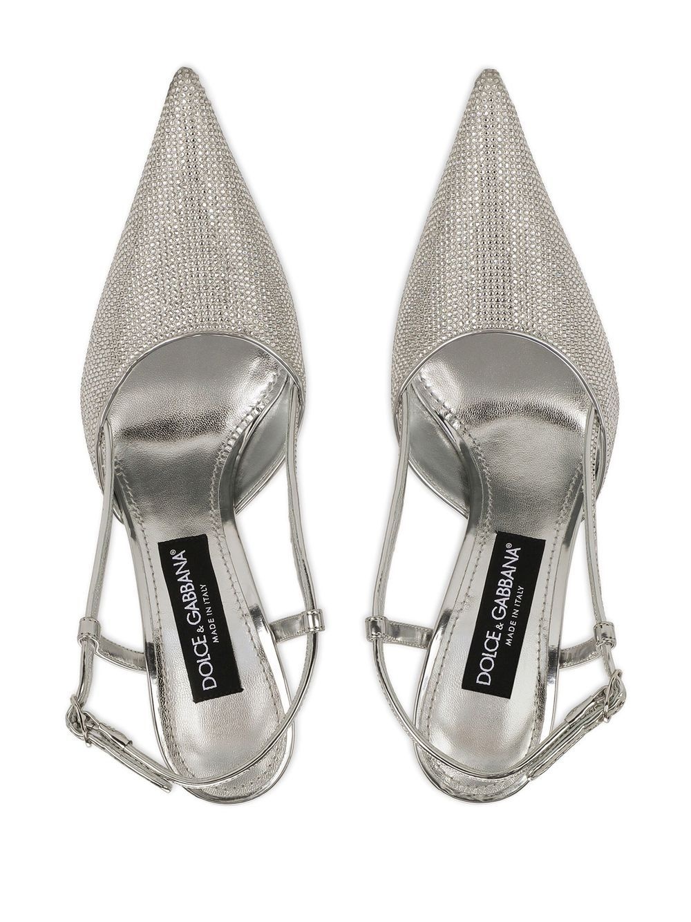 KIM DOLCE&GABBANA crystal-embellished slingback pumps - 4