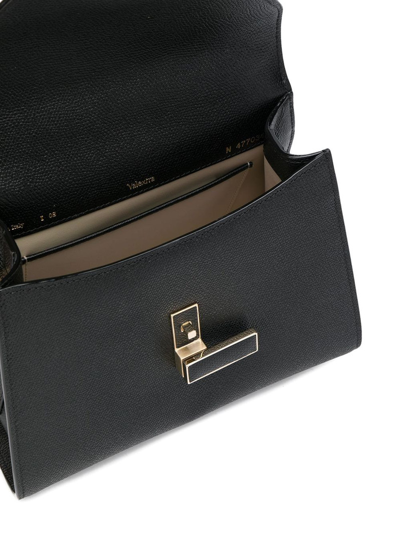small leather-coated clasp tote bag 4