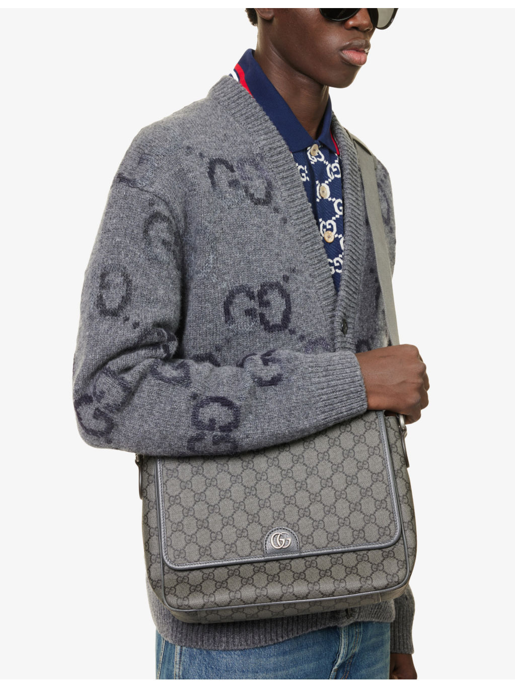 Monogram-pattern coated canvas cross-body bag - 2