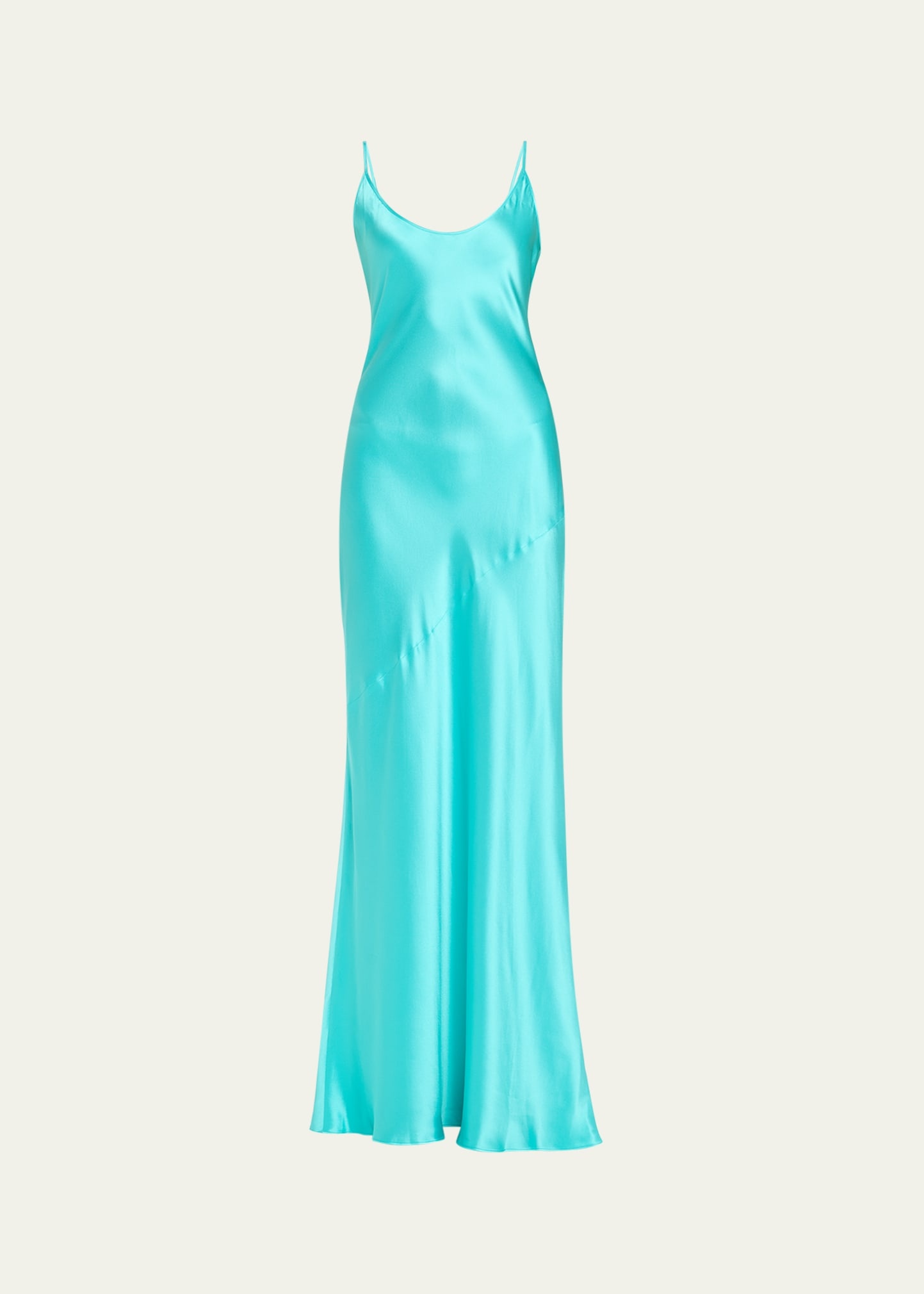 Charmaine U-Neck Silk Gown - 1