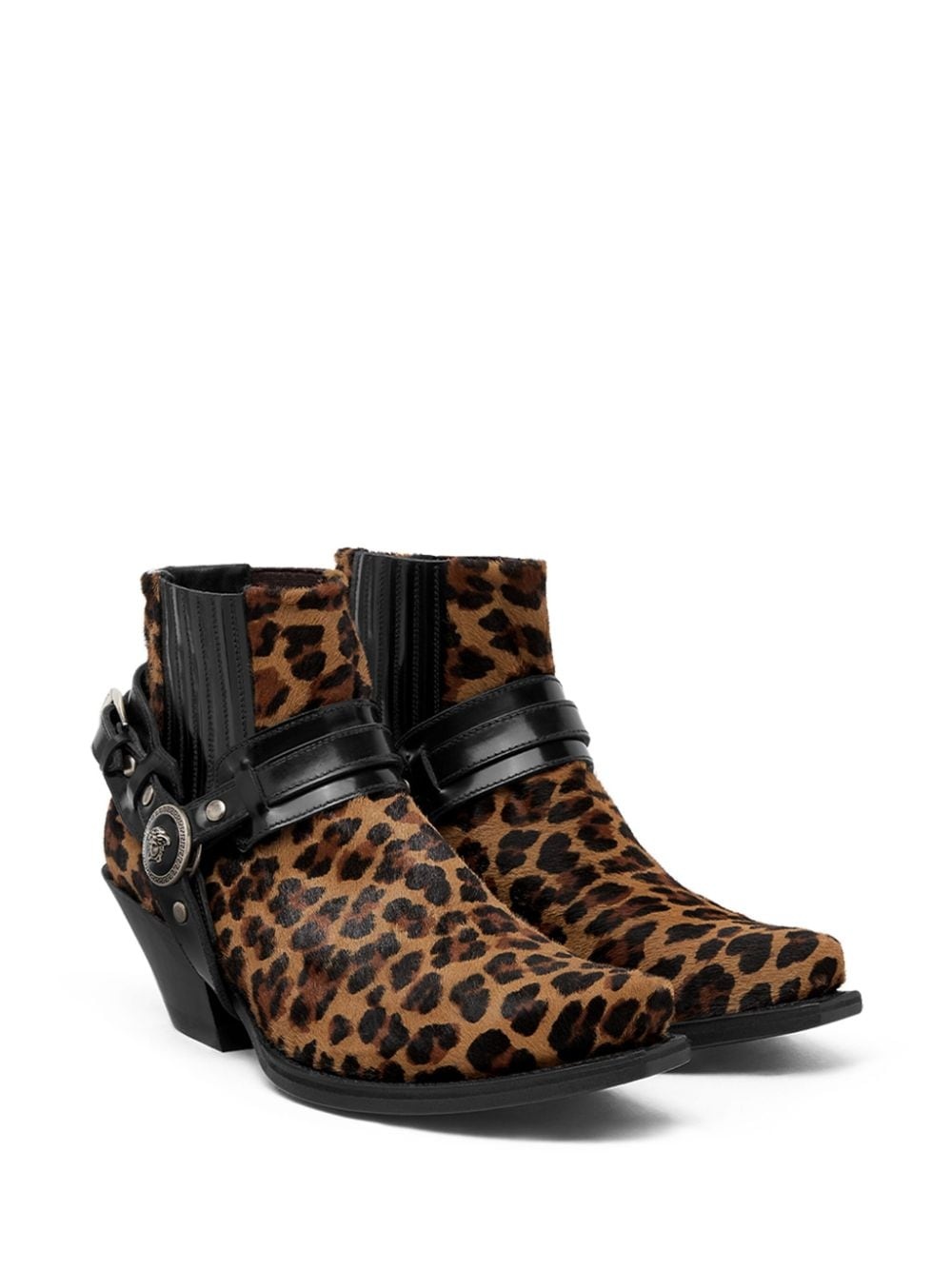 50mm Texano leopard-print ankle boots - 2